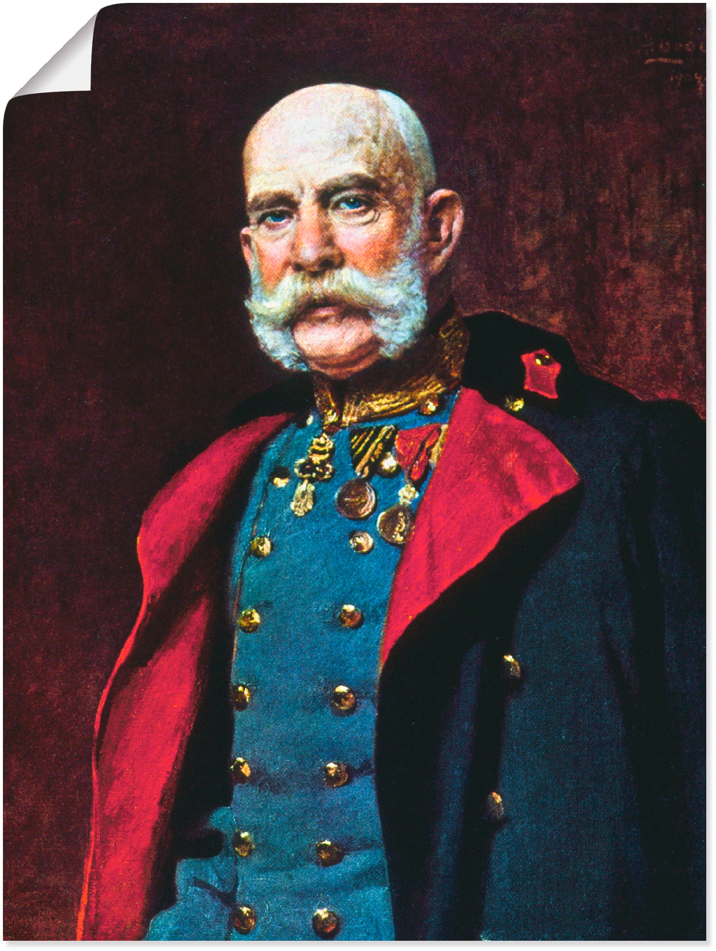 Wandbild »Kaiser Franz Joseph I., 1902«, Menschen, (1 St.), als Leinwandbild, Poster...