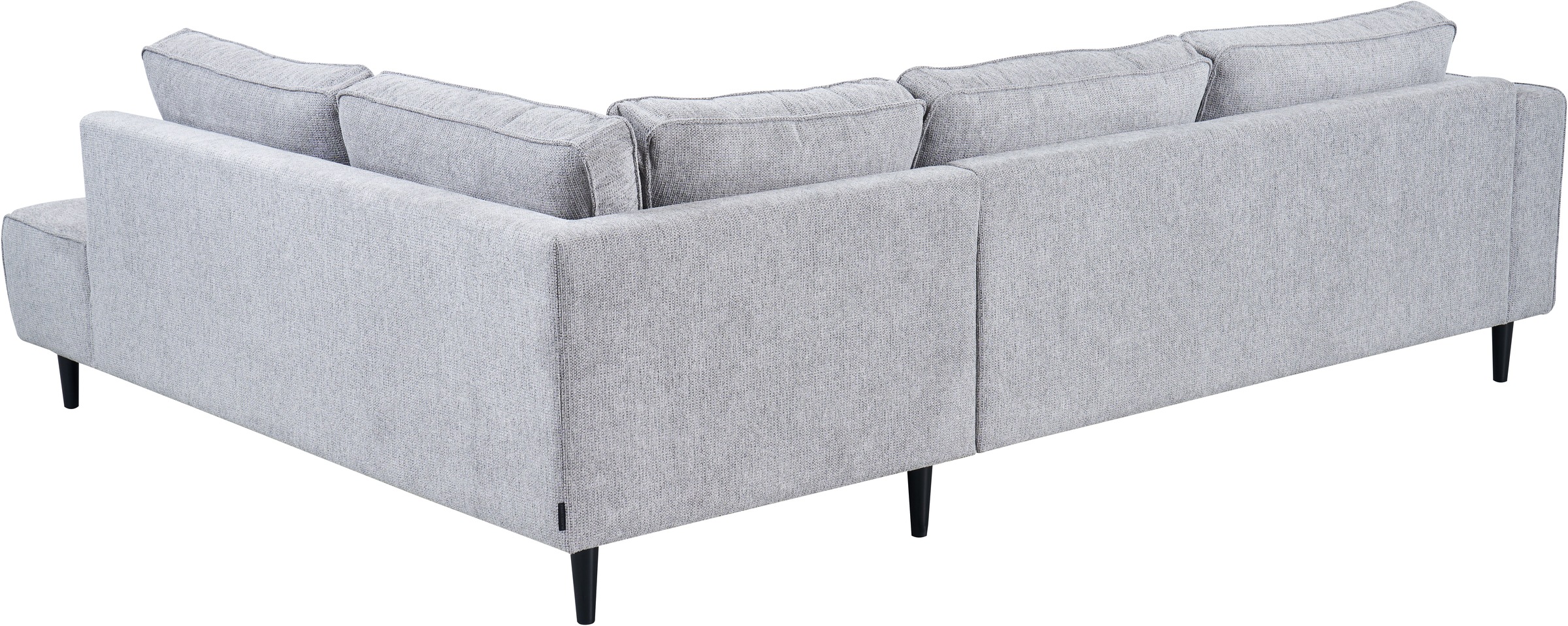 Places of Style Ecksofa »Fumone, Lederoptik oder Soft-Touch Chenille«, Breite 260, mit schwarzen Massivholzfüßen