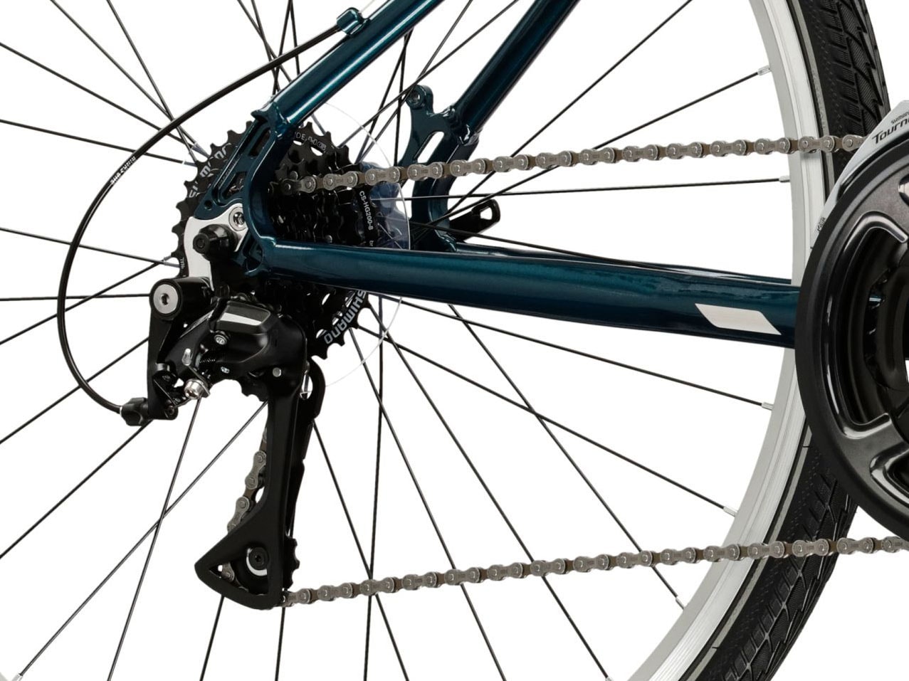 Kross Crossrad »Crossrad Damen 28" Move 1.0 türkis 24 Gänge« 24 Gang Shimano ACERA M3020 Schaltwerk Kettenschaltung