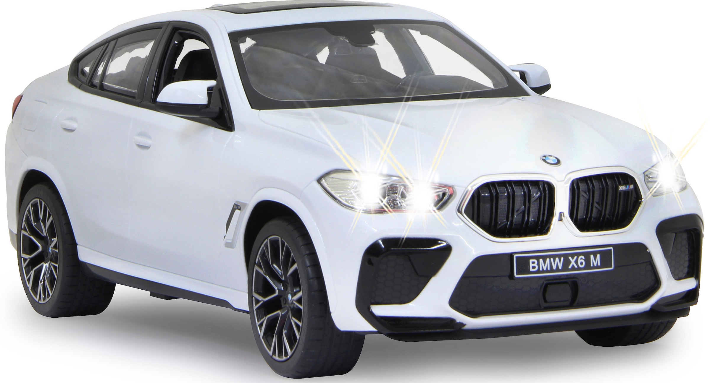 Jamara RC-Auto »Deluxe Cars, BMW X6 M 1:14, weiß - 2,4 GHz«, mit LED-Lichtern