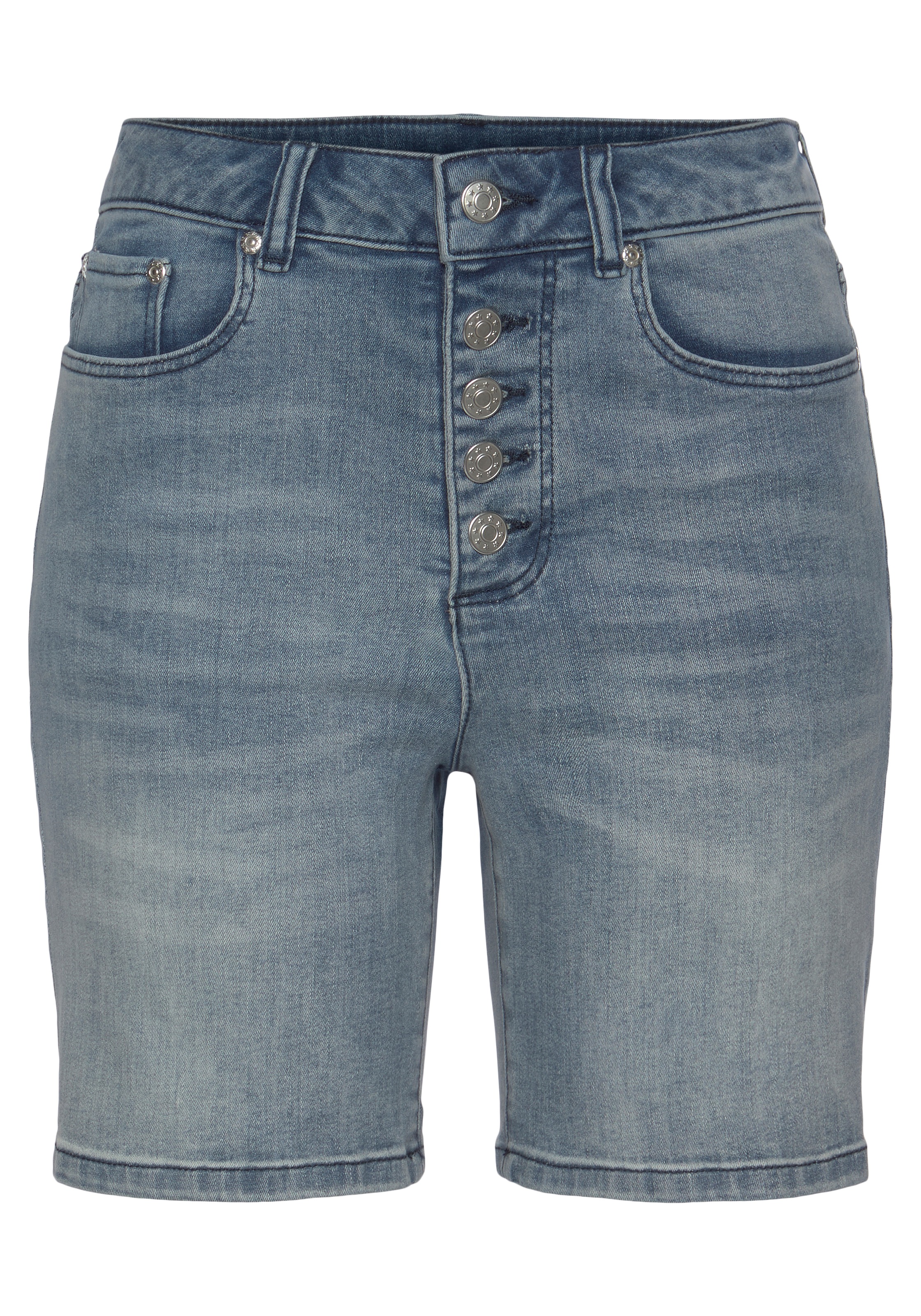 Buffalo Jeansshorts, in High-Waist-Form, Stretchanteil, Sommerhose, figurbe günstig online kaufen