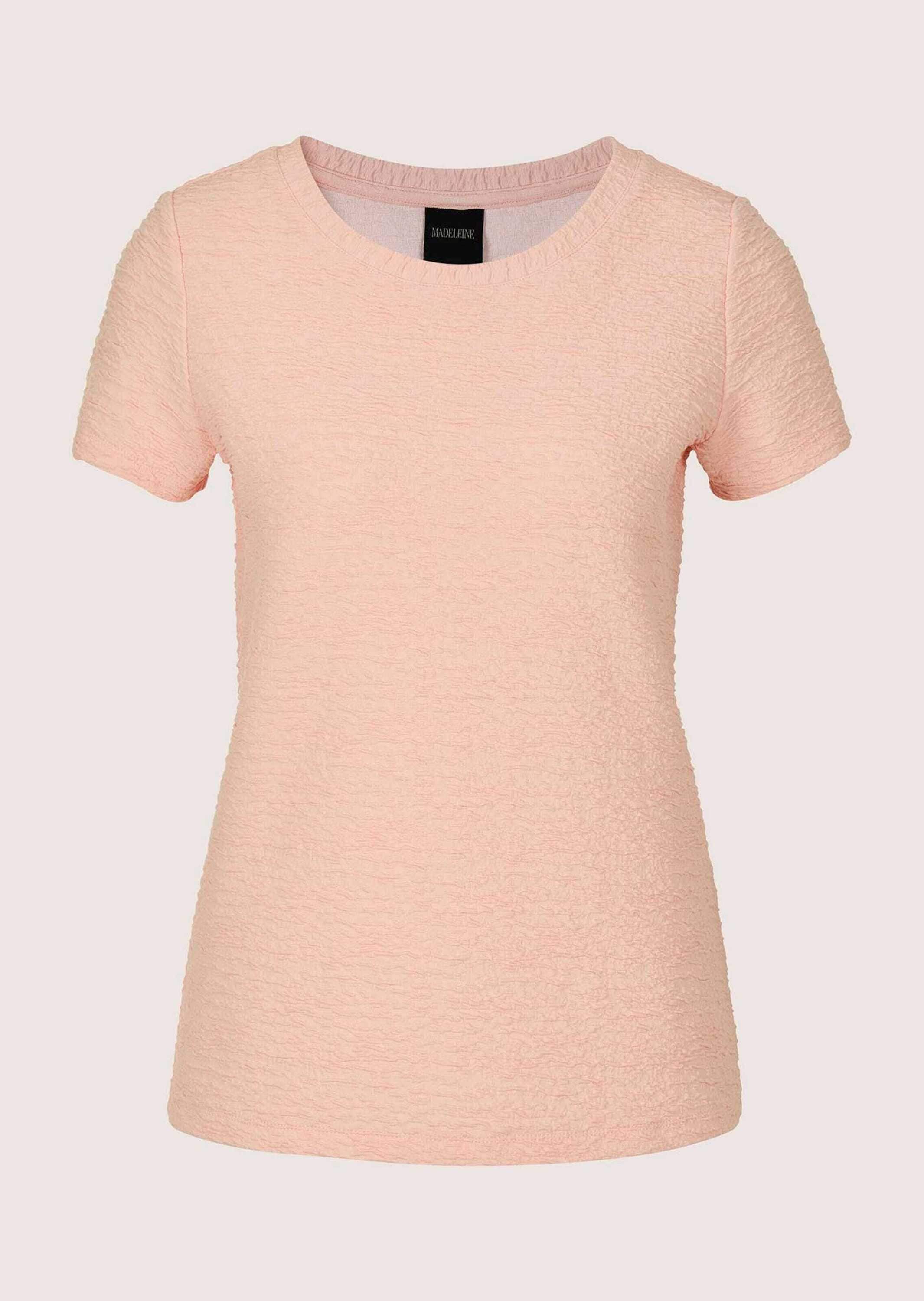 MADELEINE Kurzarmshirt »Shirt Elegantes Basic-Shirt, Kreppqualität« Kreppgewebe