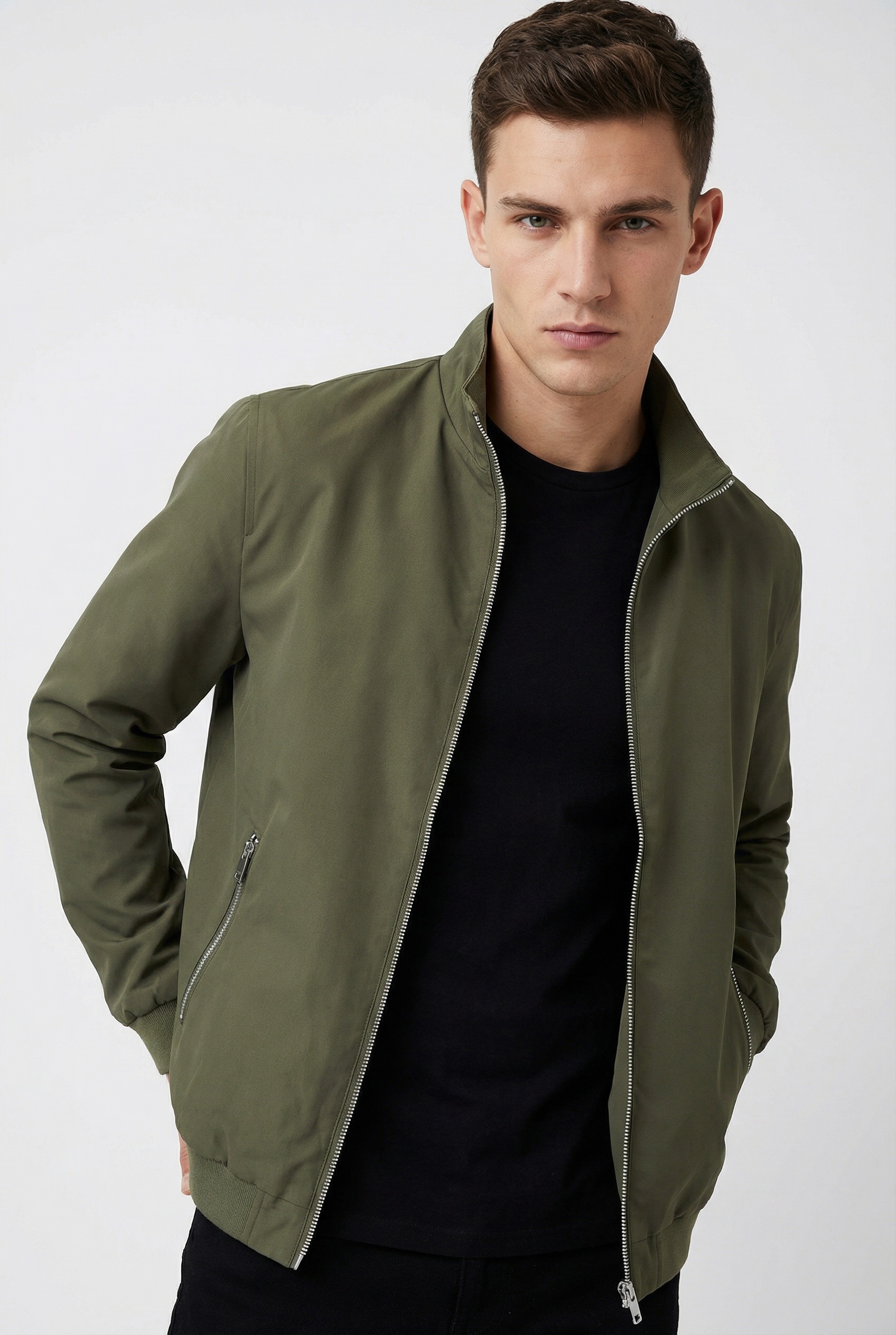 Jack & Jones PlusSize Blouson "JJERUSH HARRINGTON BOMBER NOOS PLS" Kunstfas günstig online kaufen