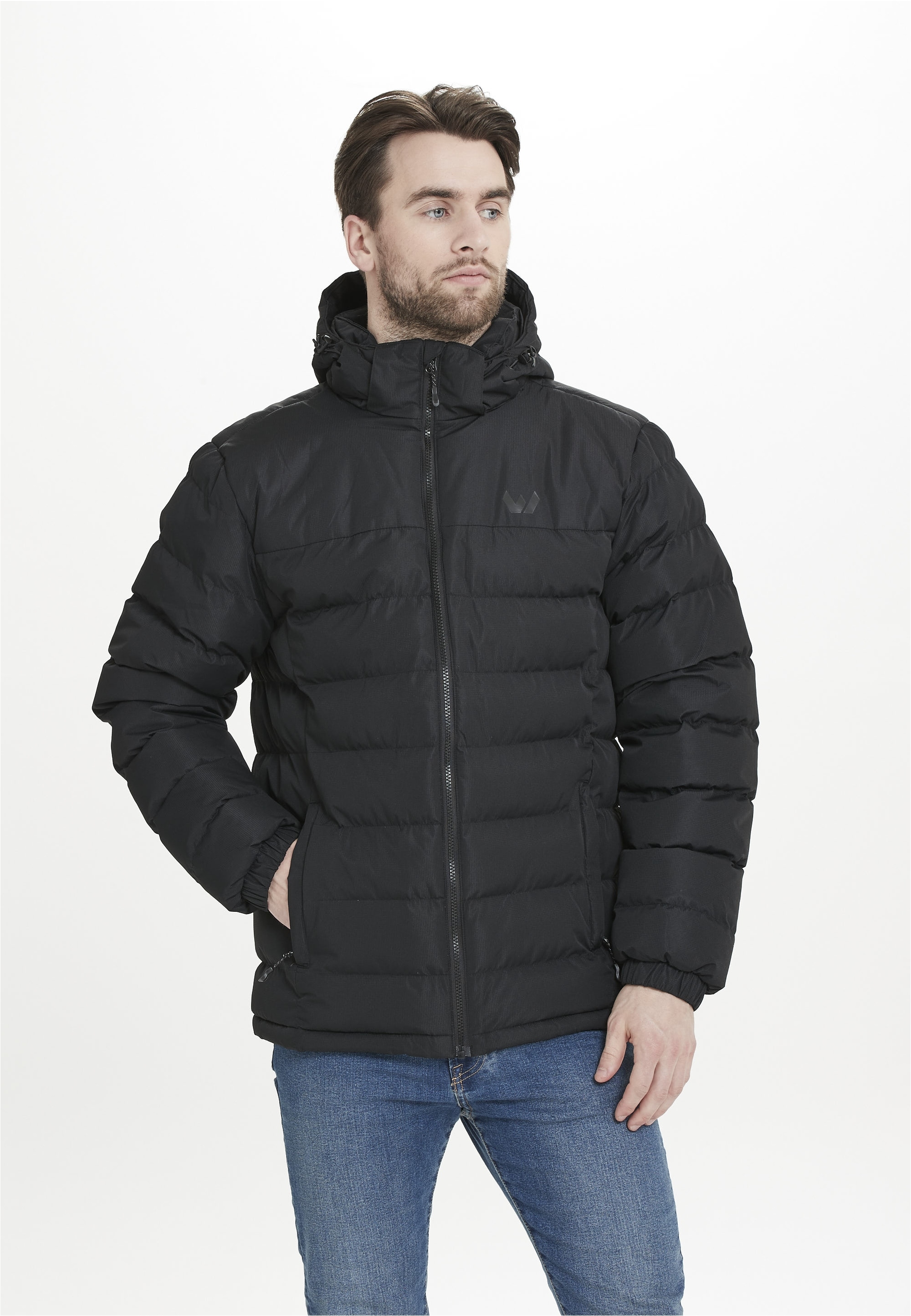 Outdoorjacke WHISTLER "CARSENO", Herren, Gr. XXL, schwarz, 100% Polyester, kariert, unifarben, normal, ohne Ausschnitt, Jacken Outdoorjacke, mit kuscheligen Design