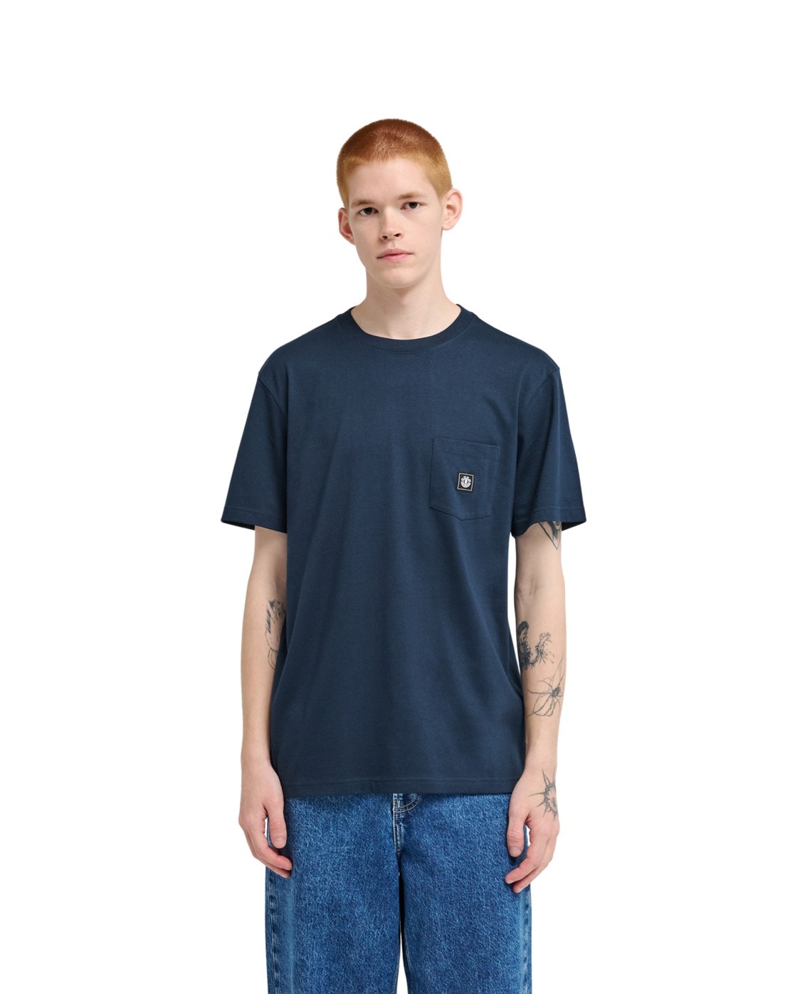Sporttop ELEMENT "Icon Label Pocket", Herren, Gr. XS, eclipse navy, Obermaterial: 100% Walkfrottier;, Tops Sporttop