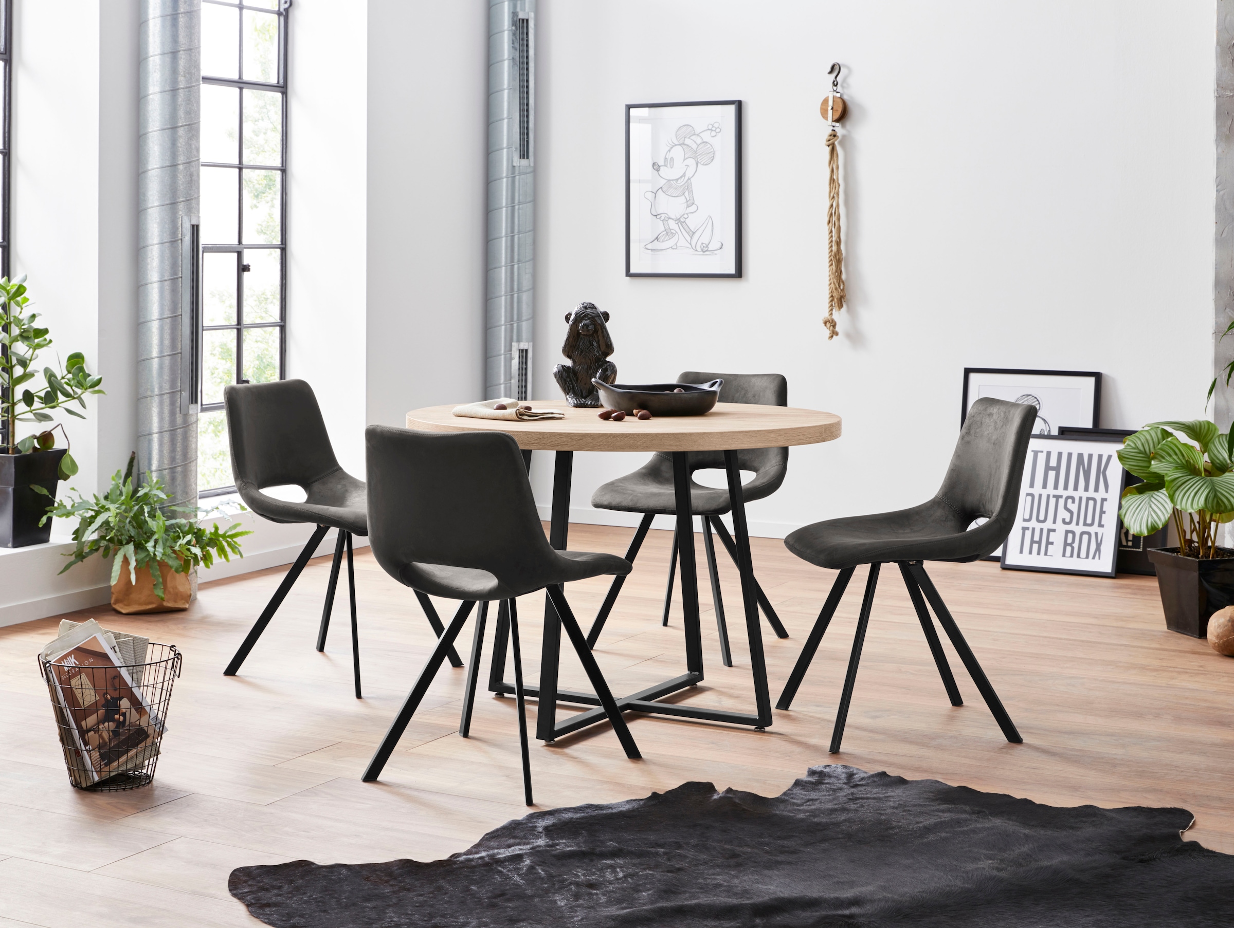 Home affaire Essgruppe 5 Stk. tlg. mit 4 Stühle günstig online kaufen