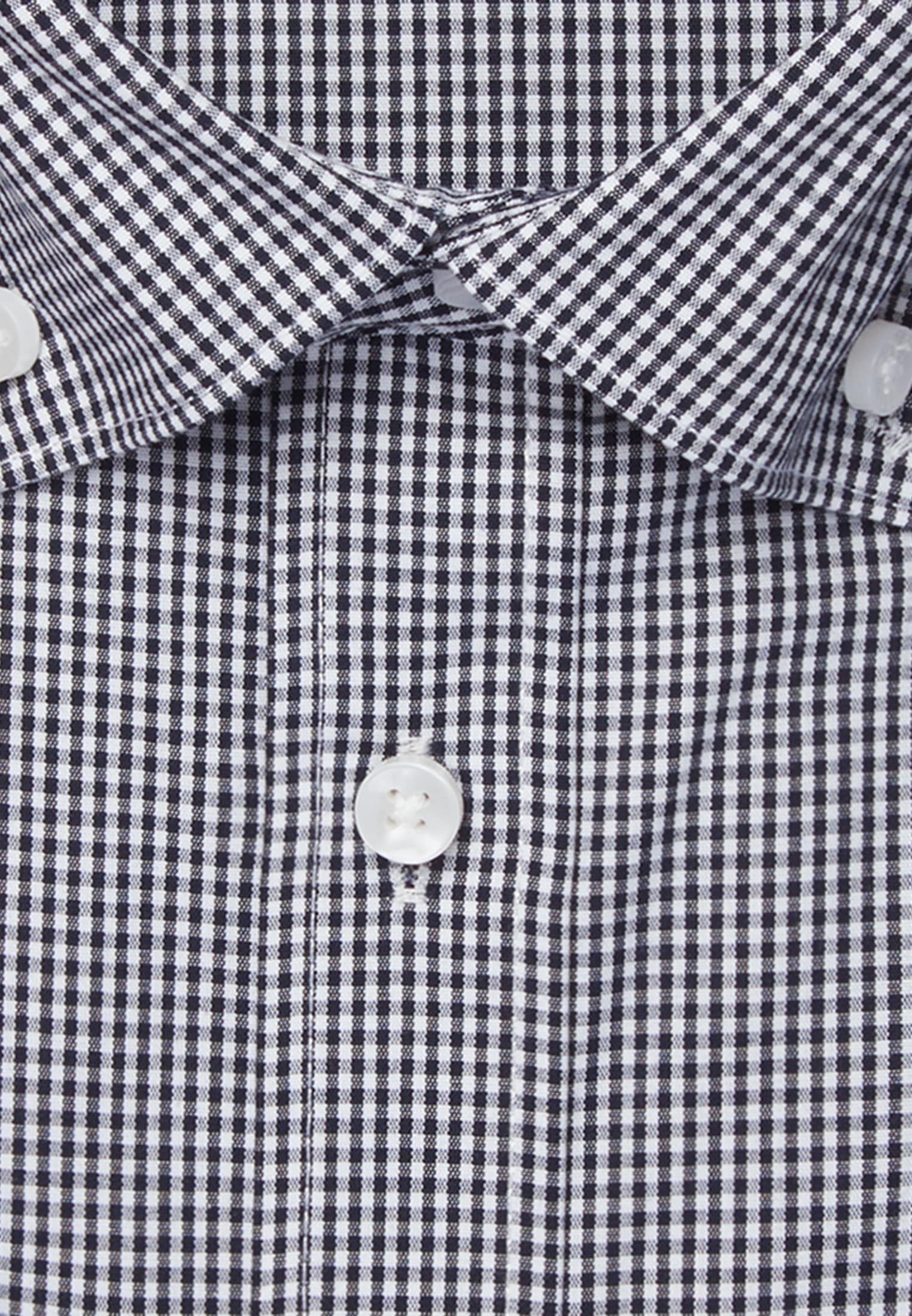 seidensticker Businesshemd »Shaped« Shaped 1/1 Button-Down-Kragen Karo