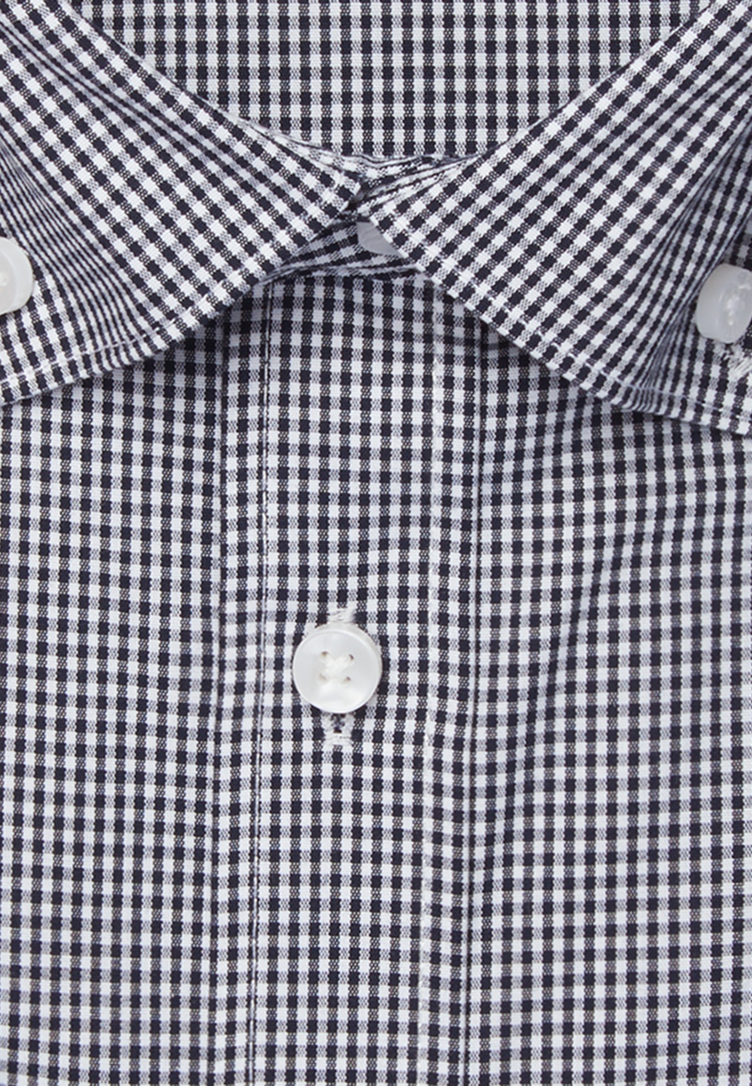 Thumbnail - seidensticker Businesshemd "Shaped" Shaped 1/1 Button-Down-Kragen Karo