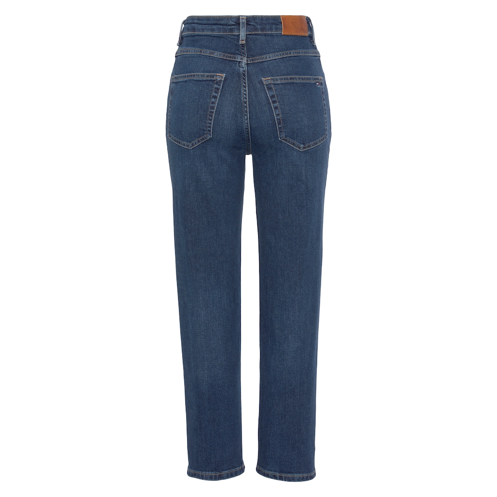 Tommy Hilfiger Straight-Jeans »CLASSIC STRAIGHT HW«, mit Tommy Hilfiger Leder-Badge