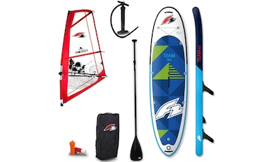 Windsurfboard »Team WS 10,5 Set mit Checker Rigg 4,5m²«, (Set, 16 tlg., mit Paddel,...