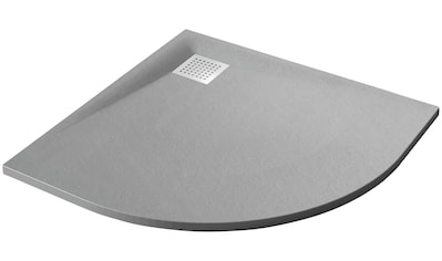 Rundduschwanne »SMC Brausetasse grau«, Maße: 90x90x2,6cm