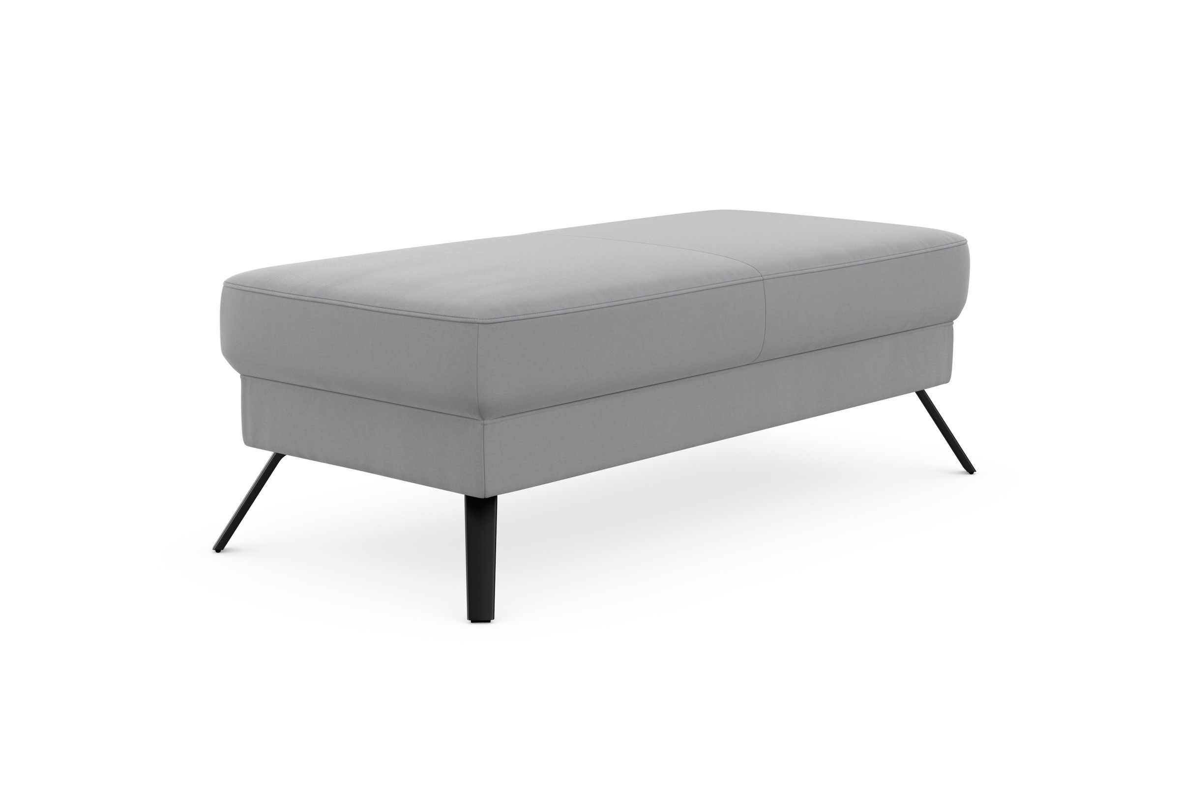 Hockerbank SIT & MORE "Lindholm", grau (hellgrau), B:135cm H:48cm T:65cm, Hocker 2