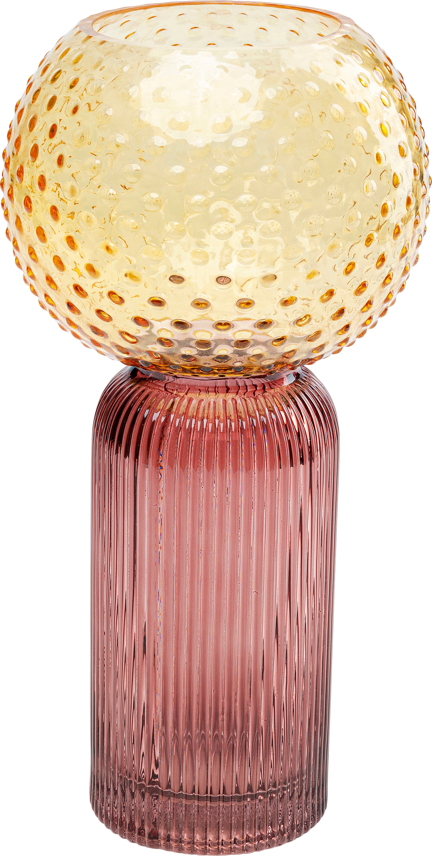 Kare Design Tischvase "Vase Marvelous Duo Gelb Lila 31cm" günstig online kaufen