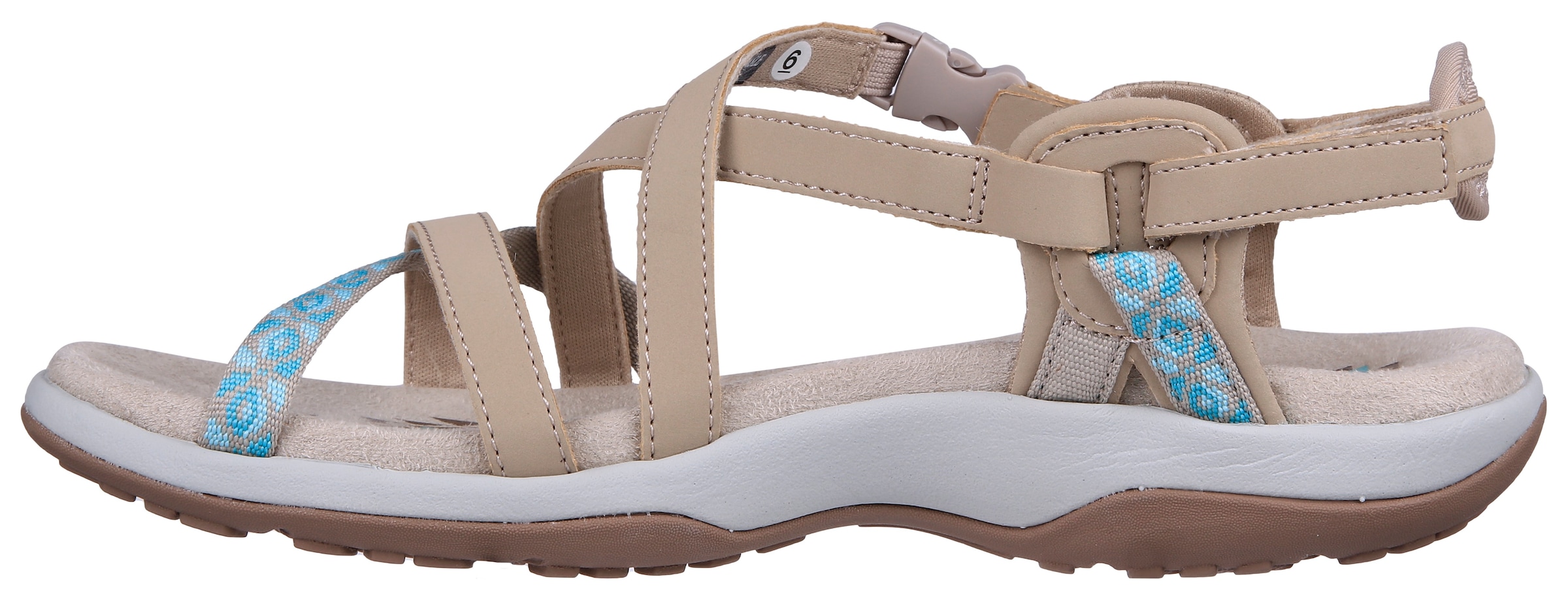 Skechers Sandale »RAGGAE-SLIM«, Trekking Sandale, Outdoorschuh, Sandale mit Clipverschluss