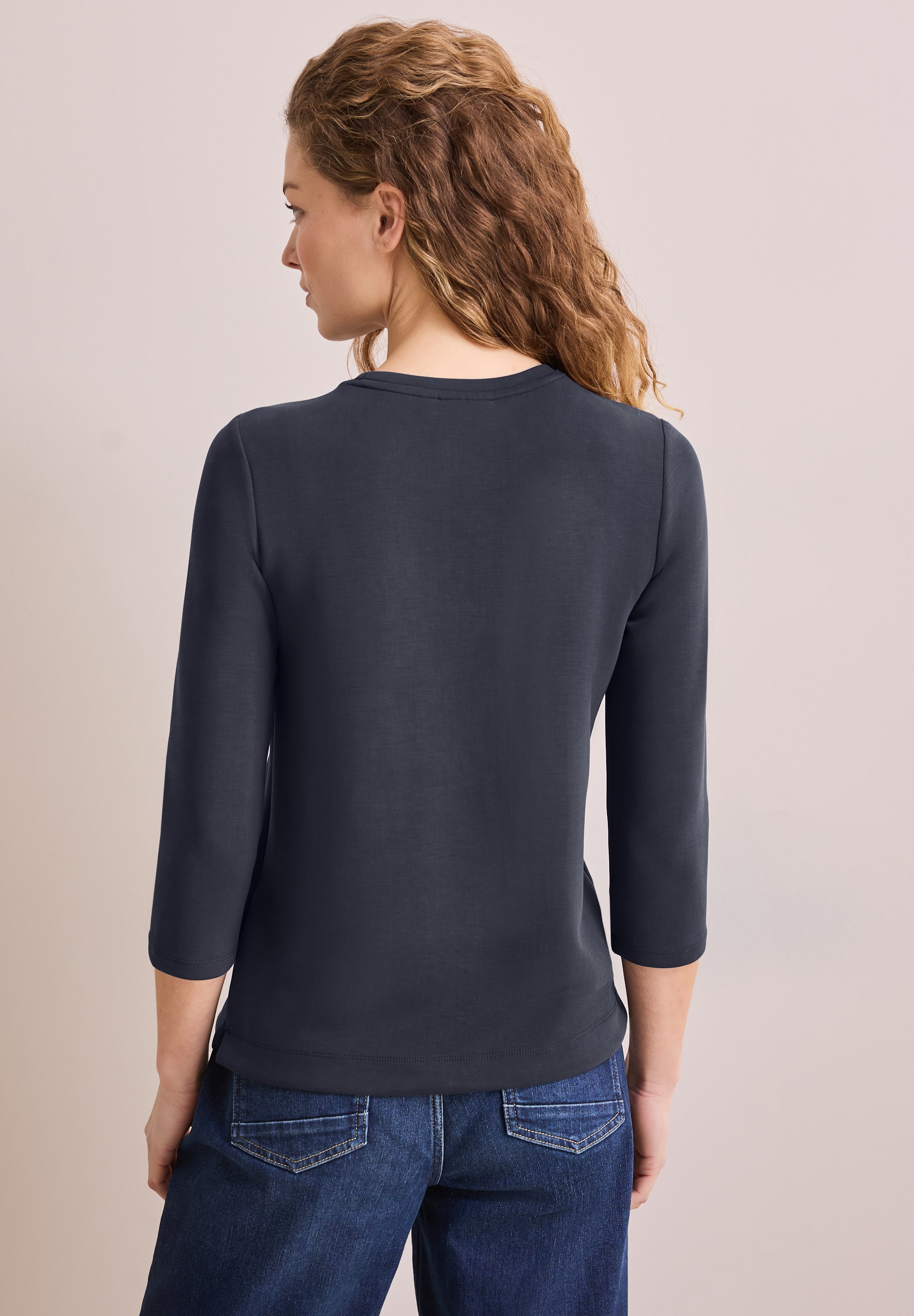 Cecil 3/4-Arm-Shirt, mit Glitzer Schriftzug