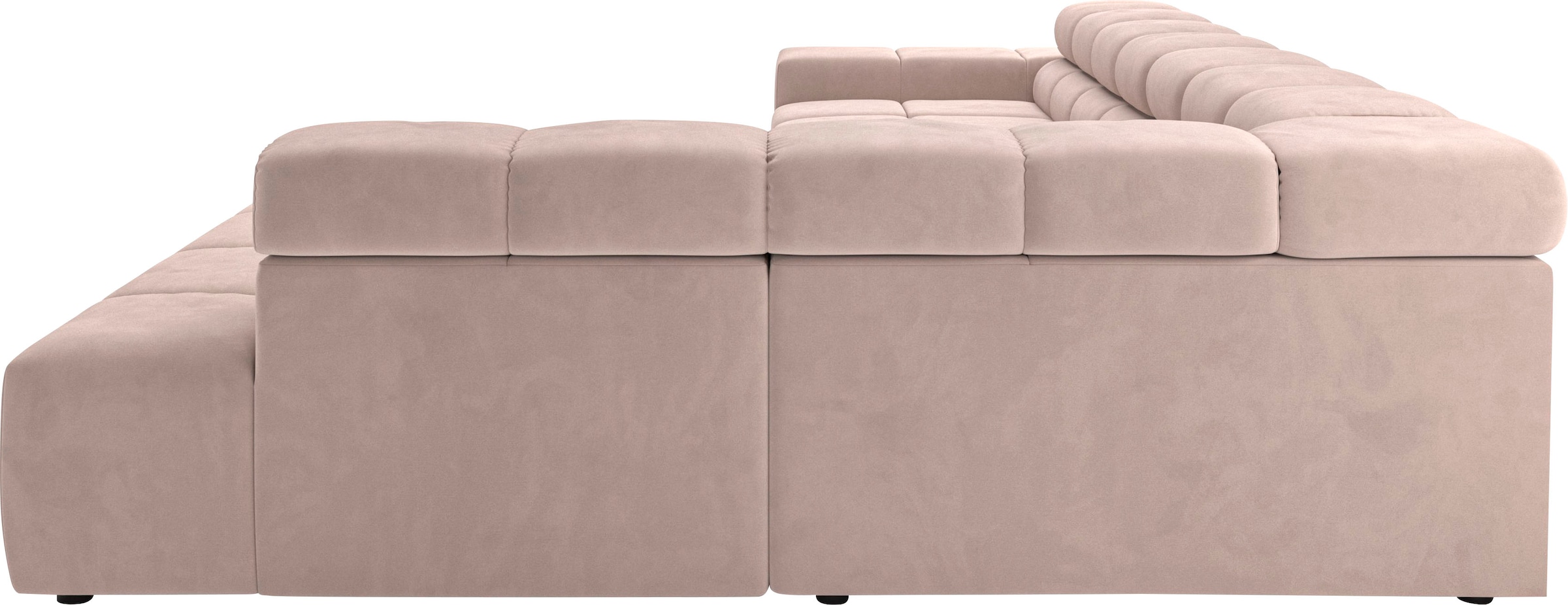 INOSIGN Ecksofa »Ancona incl. Kopfteilverstellung, Zierkissen Breite 319cm, L-Form«, wahlweise motorische Sitztiefenverstellung, auch in Cord + Easy Care