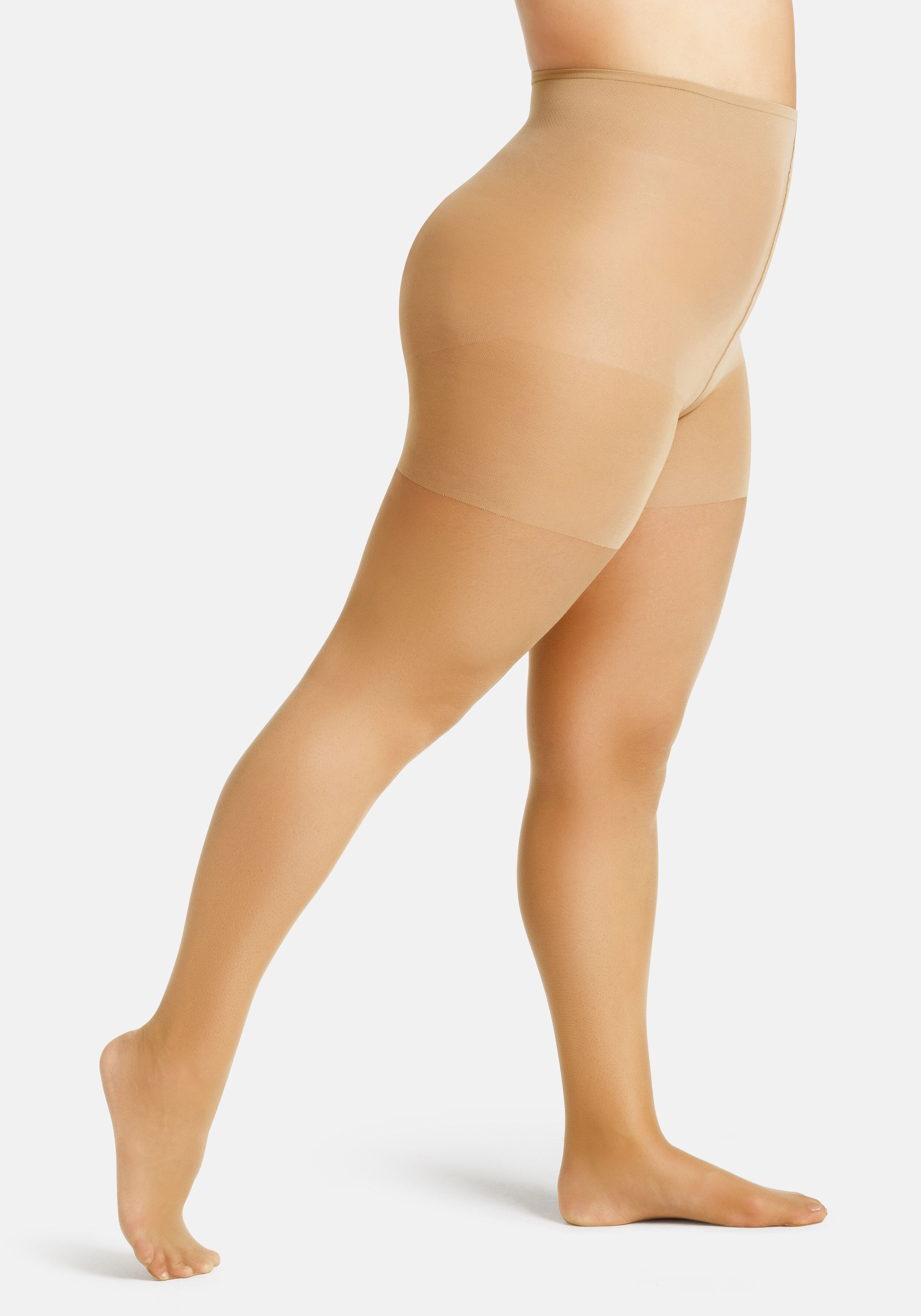 CAMANO Damen Feinstrumpfhose "fine curvy", Gr. 48, gold, Obermaterial: 82% Polyamid, 18% Elasthan, unifarben, Strumpfhosen, natürlicher Matt-Look