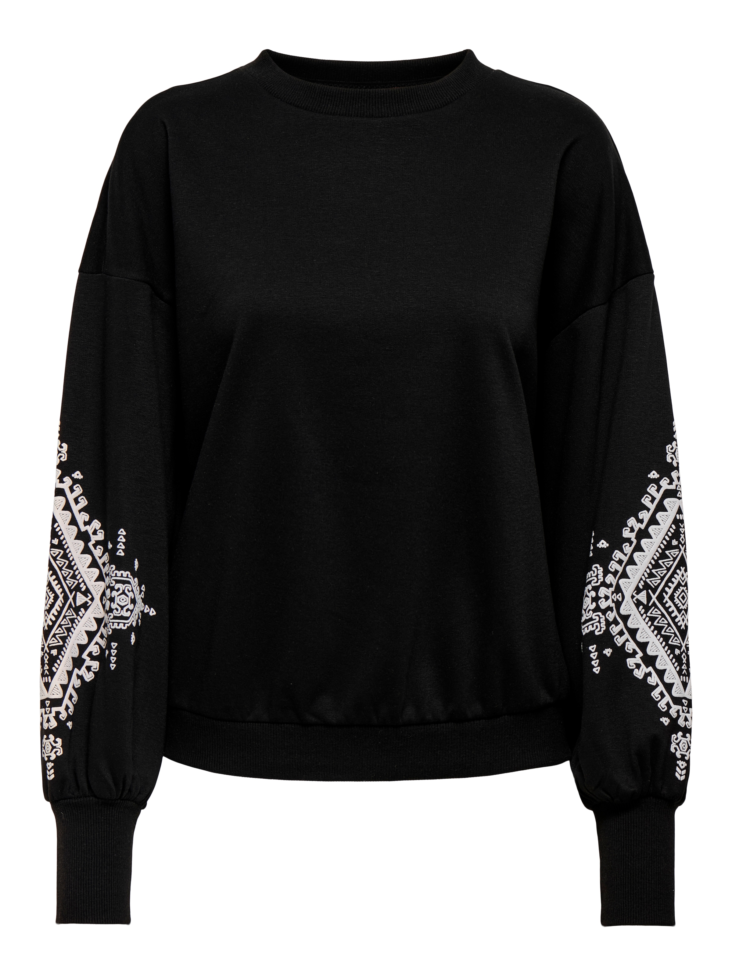 ONLY Sweatshirt »ONLBROOKE L/S O-NECK FLOWER SWT«, Baumwollmischung, regular fit
