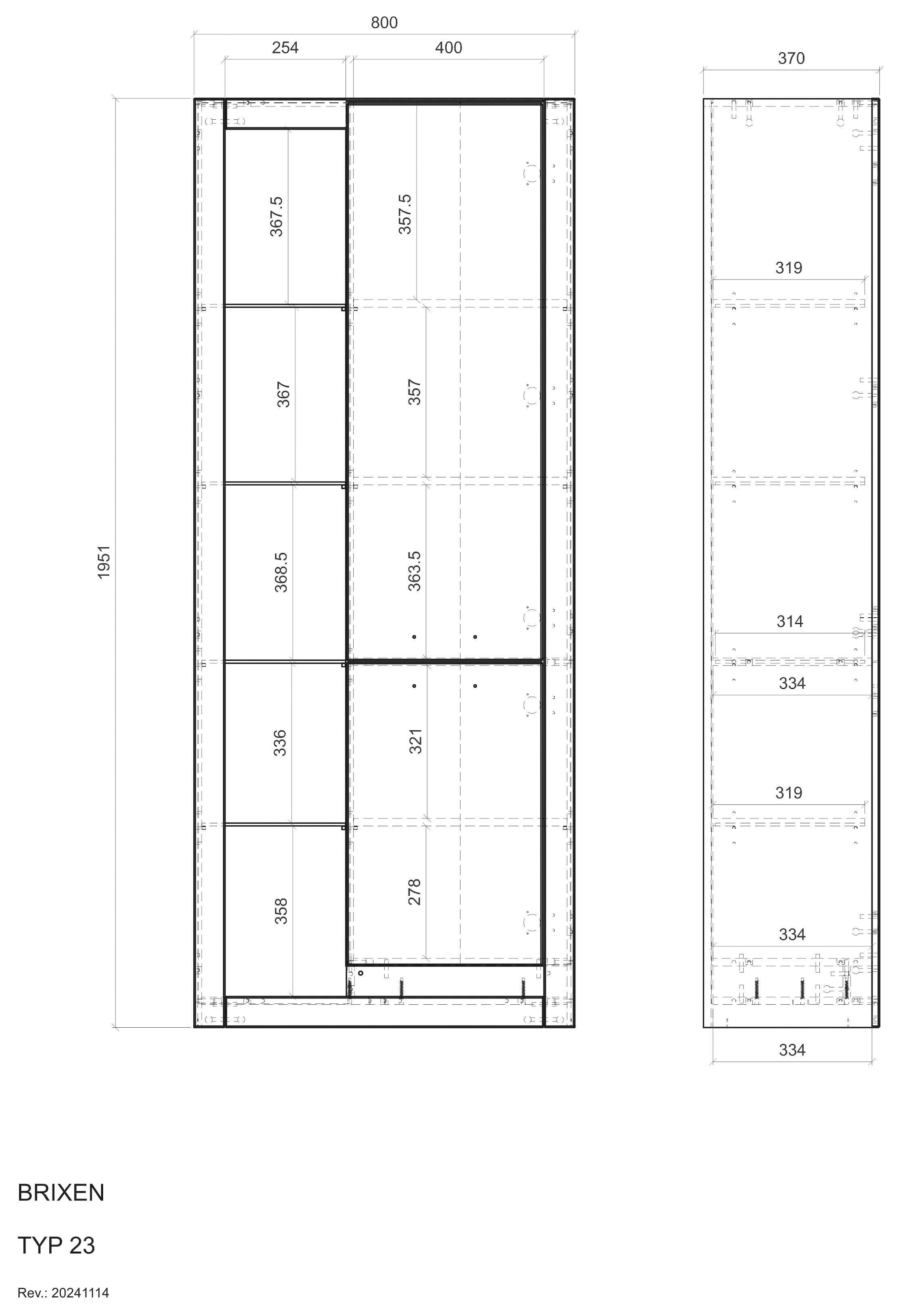 INOSIGN Vitrine »Brixen, Vitrinenschrank in Eiche Dekor, moderne Standvitrine«, Metallgriffe, ausreichend Stauraum, vielseitig einsetzbar, 80 cm breit