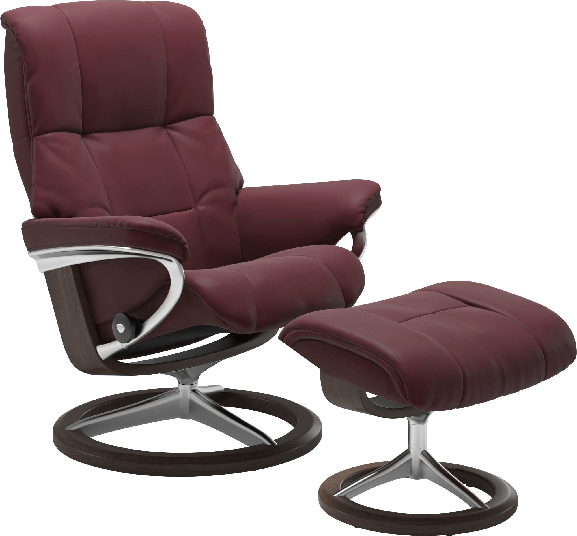 Relaxsessel STRESSLESS "Mayfair", rot (bordeaux batick), B:79cm H:102cm T:44cm, Leder BATICK: BATICK ist ein leicht korrigiertes, durchgefärbtes und genarbtes Möbelleder, bei dem die meisten Unebenheiten und Spuren in der Regel entfernt wurden.;Leder PALO 5