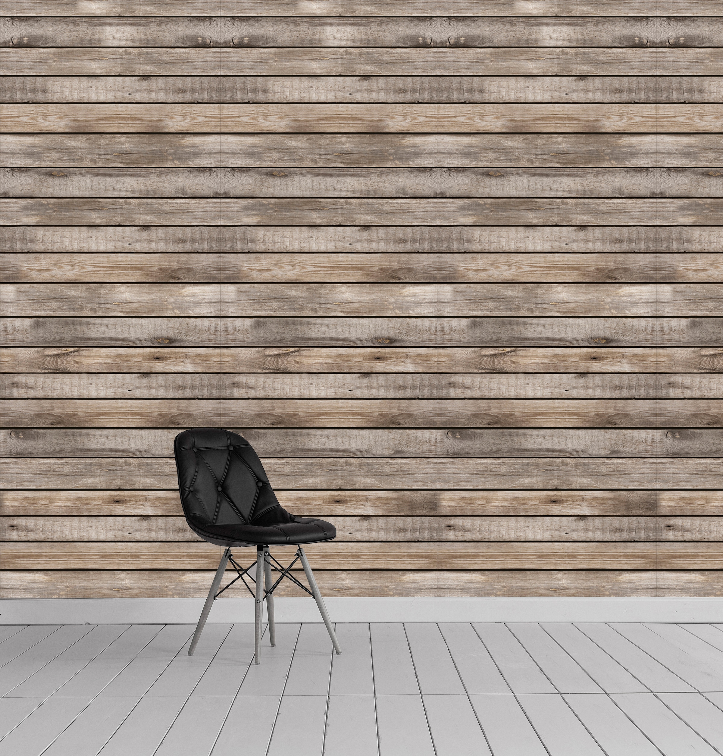 queence Vinyltapete »Fausto«, bedruckt-Motiv-gemustert-Holz-Retro, 90x250cm, selbstklebend, kinderleichte Anbringung, Sticker