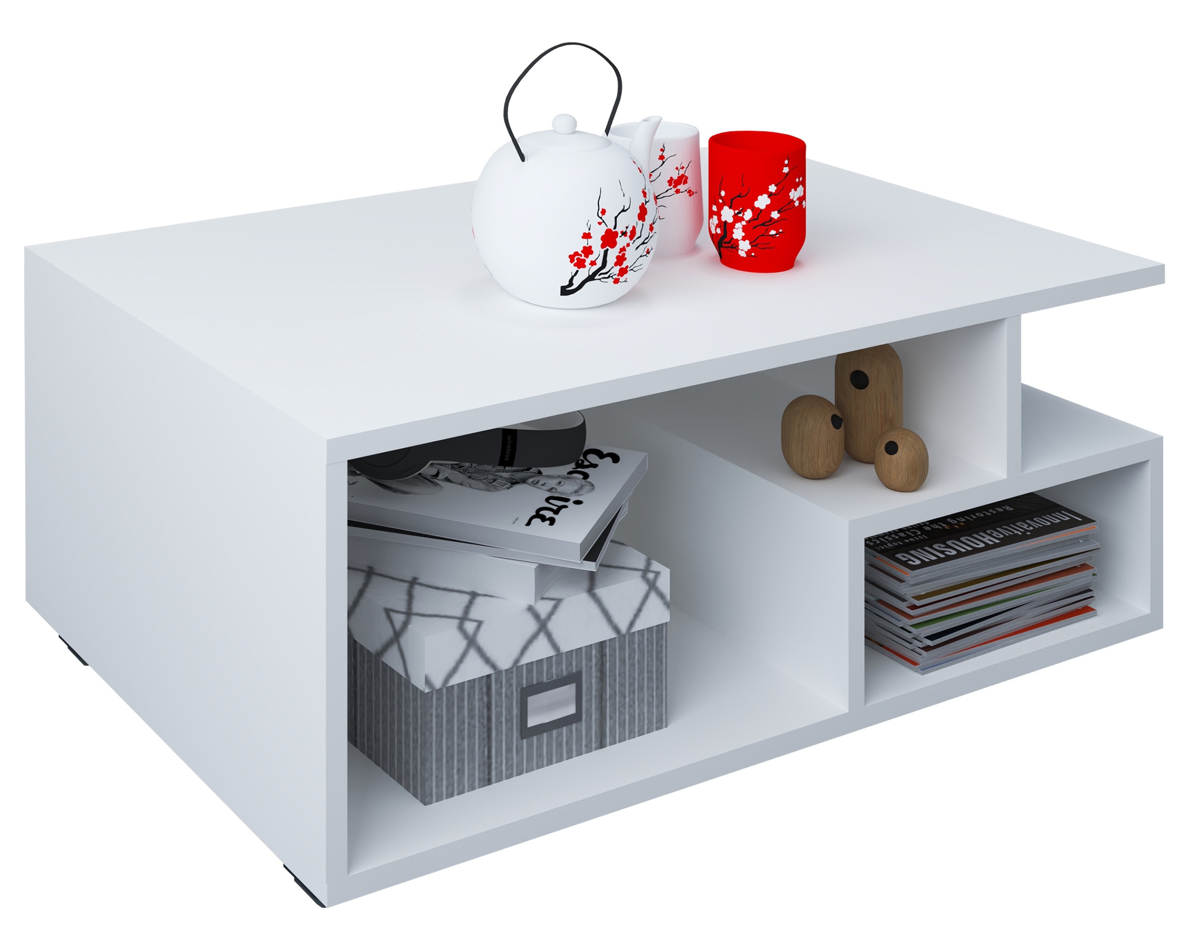 Couchtisch VCM, B:80cm T:50cmweiß, Wohnzimmer, Tische, "Holz Sofatisch Couchtisch Wohnzimmertisch Sulas"