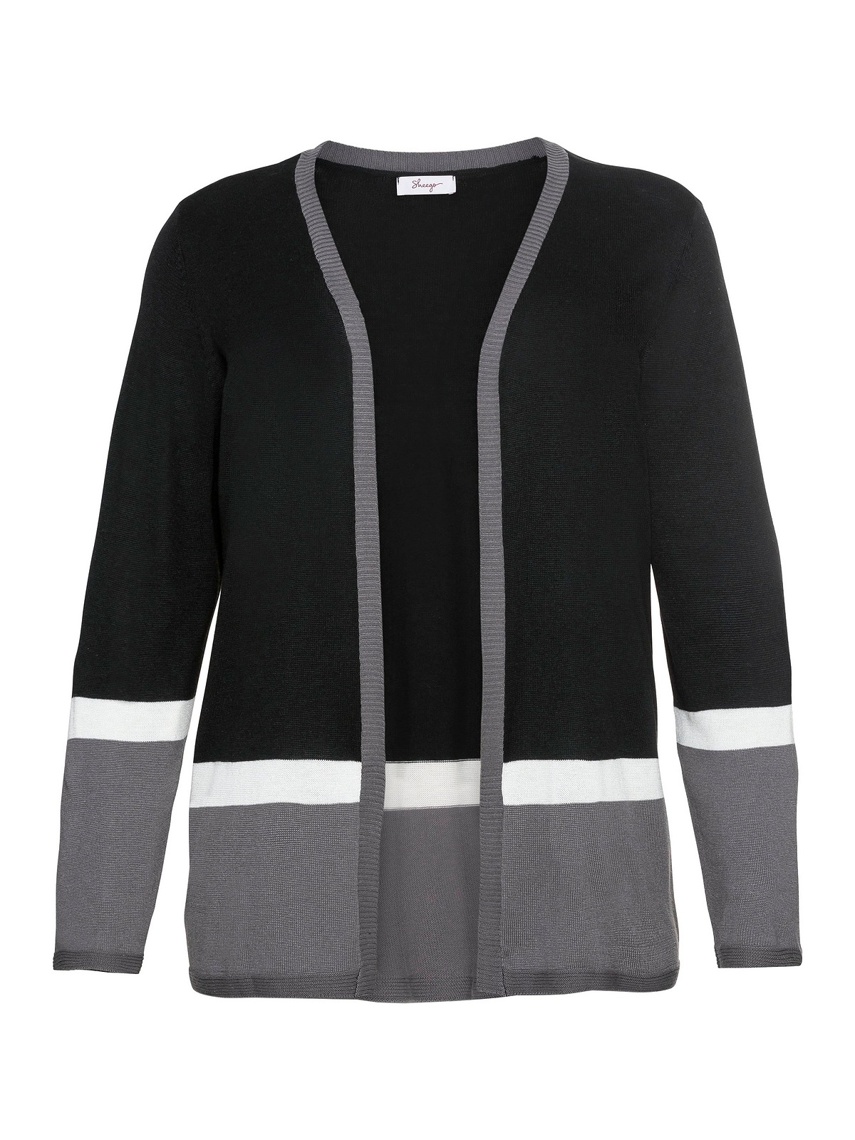 Sheego Strickjacke »Große Größen«, im Colour-Blocking Stil