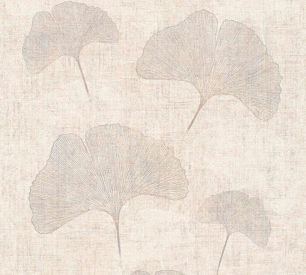 living walls Vliestapete "Borneo" Motiv botanisch floral leicht strukturiert Floral Tapete Blumen Metallic Tapeten Wohnzimmer Schlafzimmer Design