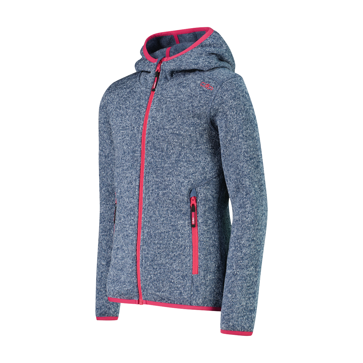CMP Strickfleecejacke »KID G JACKET FIXED HOOD« mit Kapuze mit Kapuze, wärmeisolierend, windabweisend, wasserabweisend