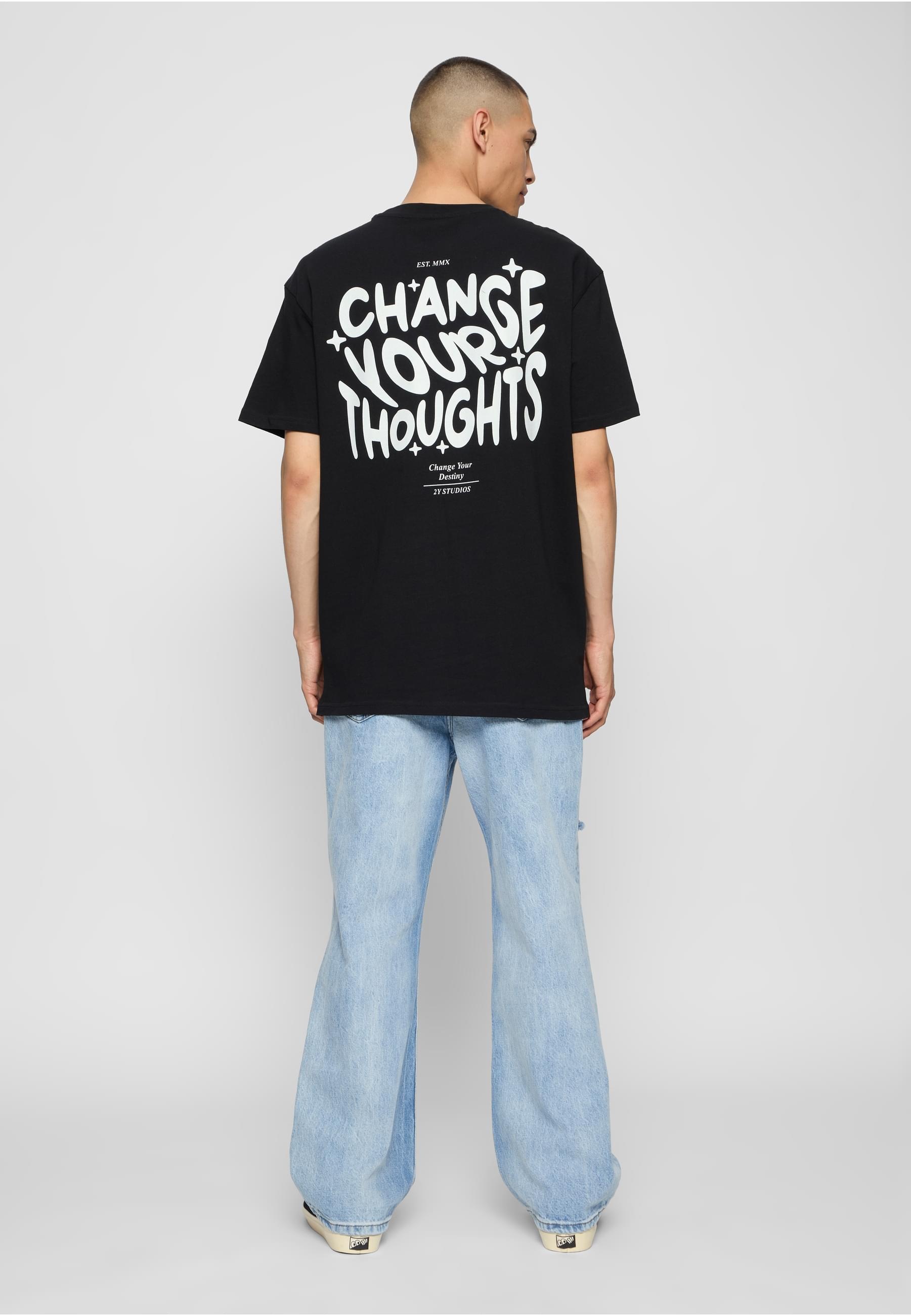 2Y Studios T-Shirt »2Y Studios Herren Thoughts Oversize Tee«, (1 tlg.)