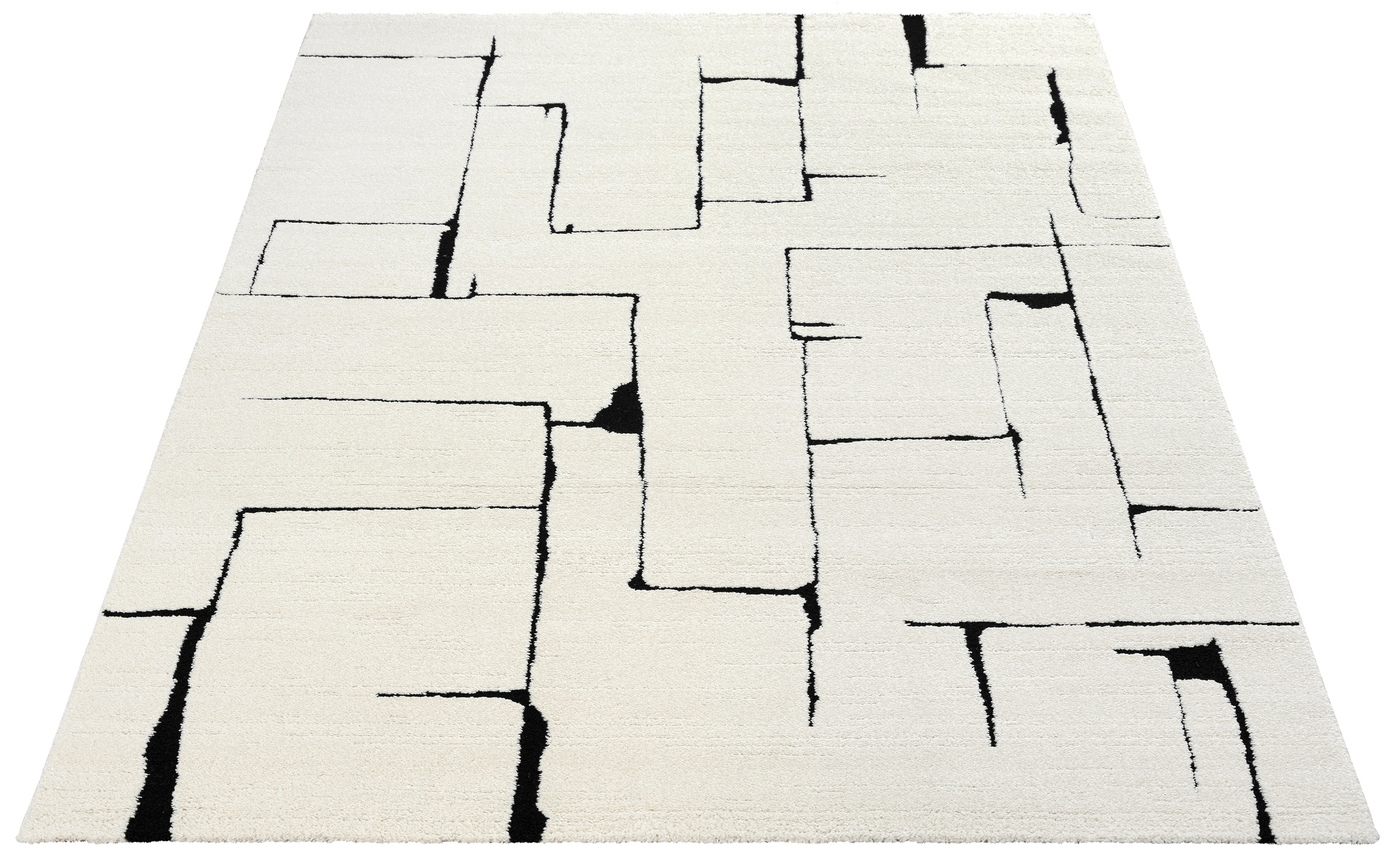 merinos Teppich »Elio 4«, rechteckig, 16 mm Höhe, moderner Kurzflor Teppich mit Hoch-Tief-Effekt, 3D Effekt