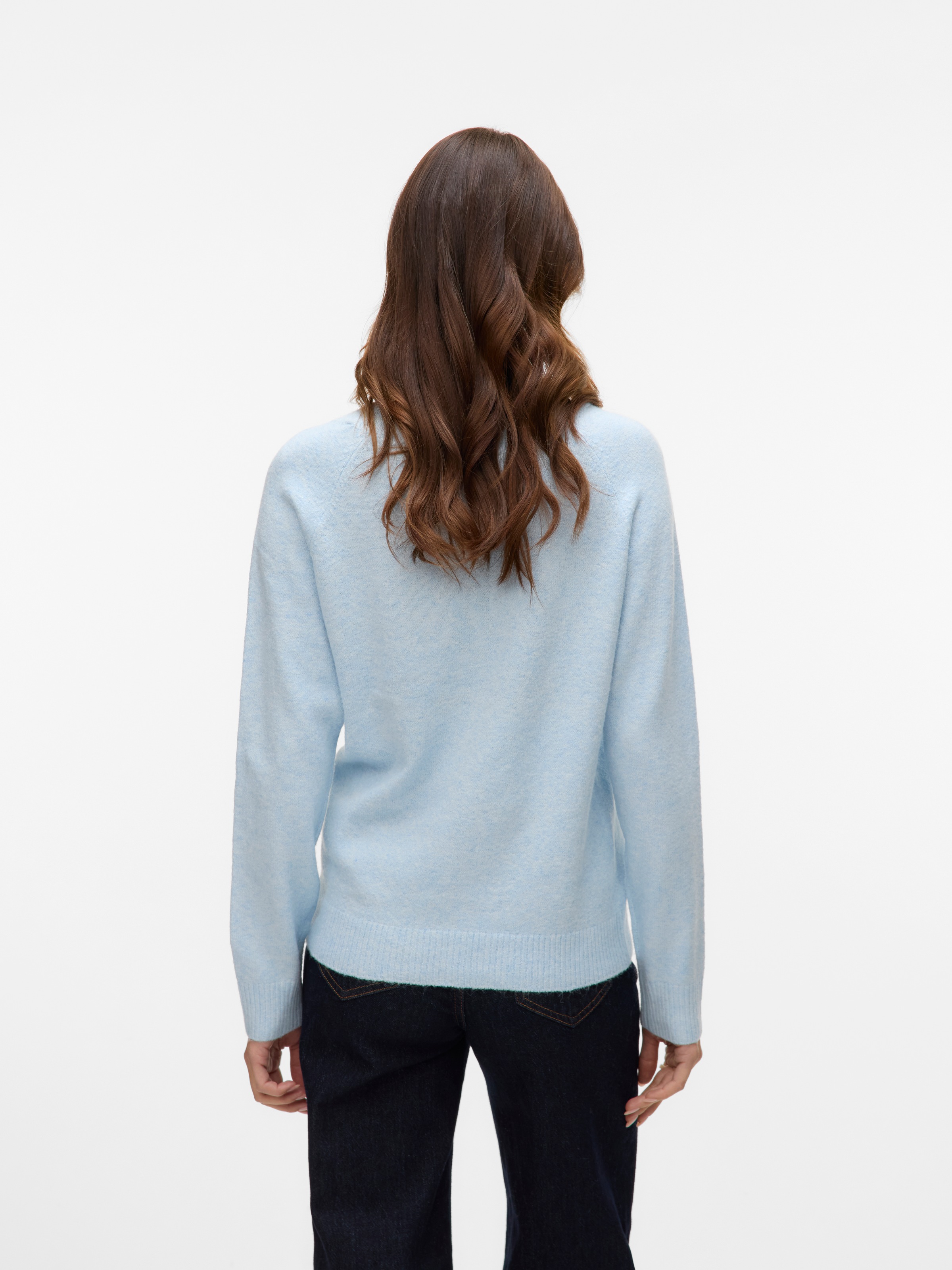 Vero Moda Rundhalspullover "VMDOFFY LS O-NECK BLOUSE GA NOOS" Materialmix, günstig online kaufen