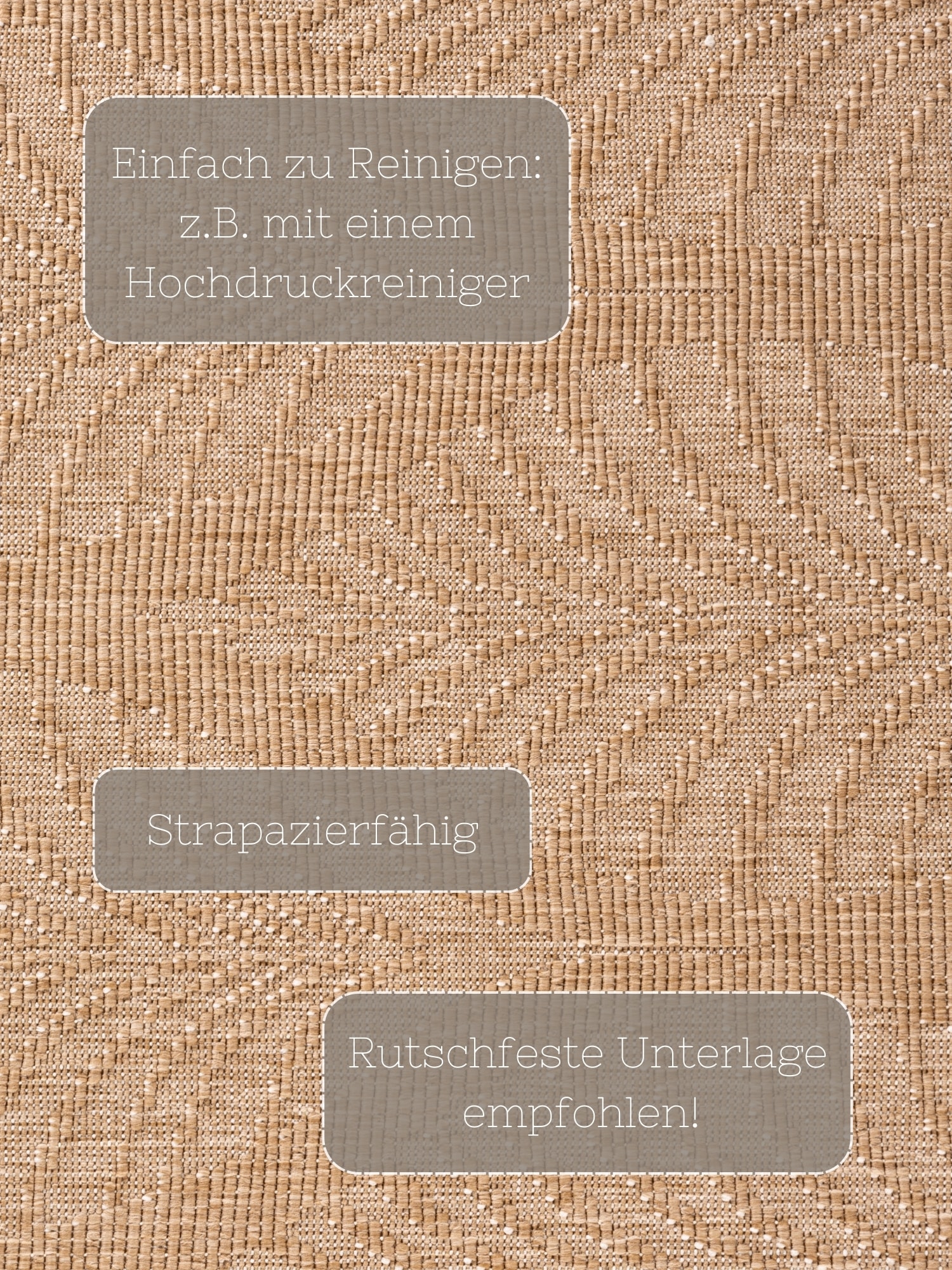 NORTHRUGS Outdoorteppich »Liora Wendeteppich«, rechteckig, 5 mm Höhe, Läufer, In und Outdoor, Flachgewebe, wetterfest, pflegeleicht, robust
