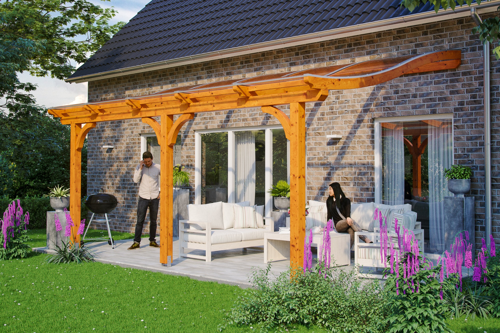 Skanholz Terrassendach »Venezia«, Leimholz