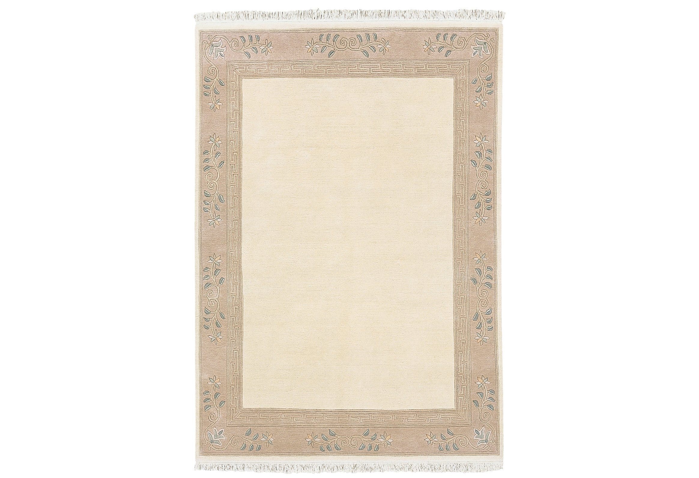 LUXOR living Wollteppich »Adour«, rechteckig, 18 mm Höhe, reine Wolle, handgeknüpft, mit Bordüre und Fransen, Wohnzimmer