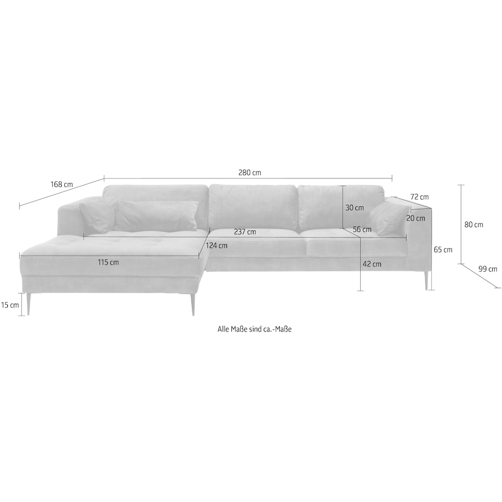 TRENDMANUFAKTUR Ecksofa »Luzi«