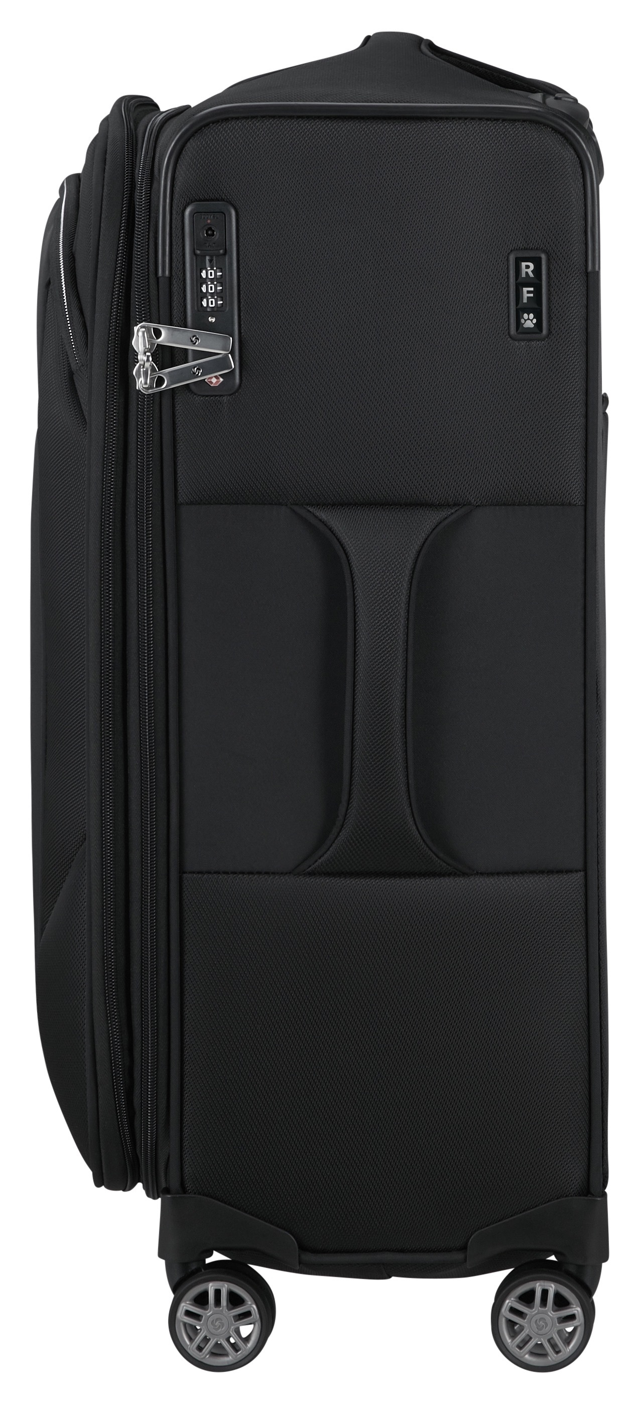 Samsonite Weichgepäck-Trolley »RE-LITE, verschiedene Größen und Farben«, (Set, 2 St., mit 2 Packwürfeln), 4 Rollen, Reisekoffer TSA-Schloss Stickerbogen Volumenerweiterung Laptopfach