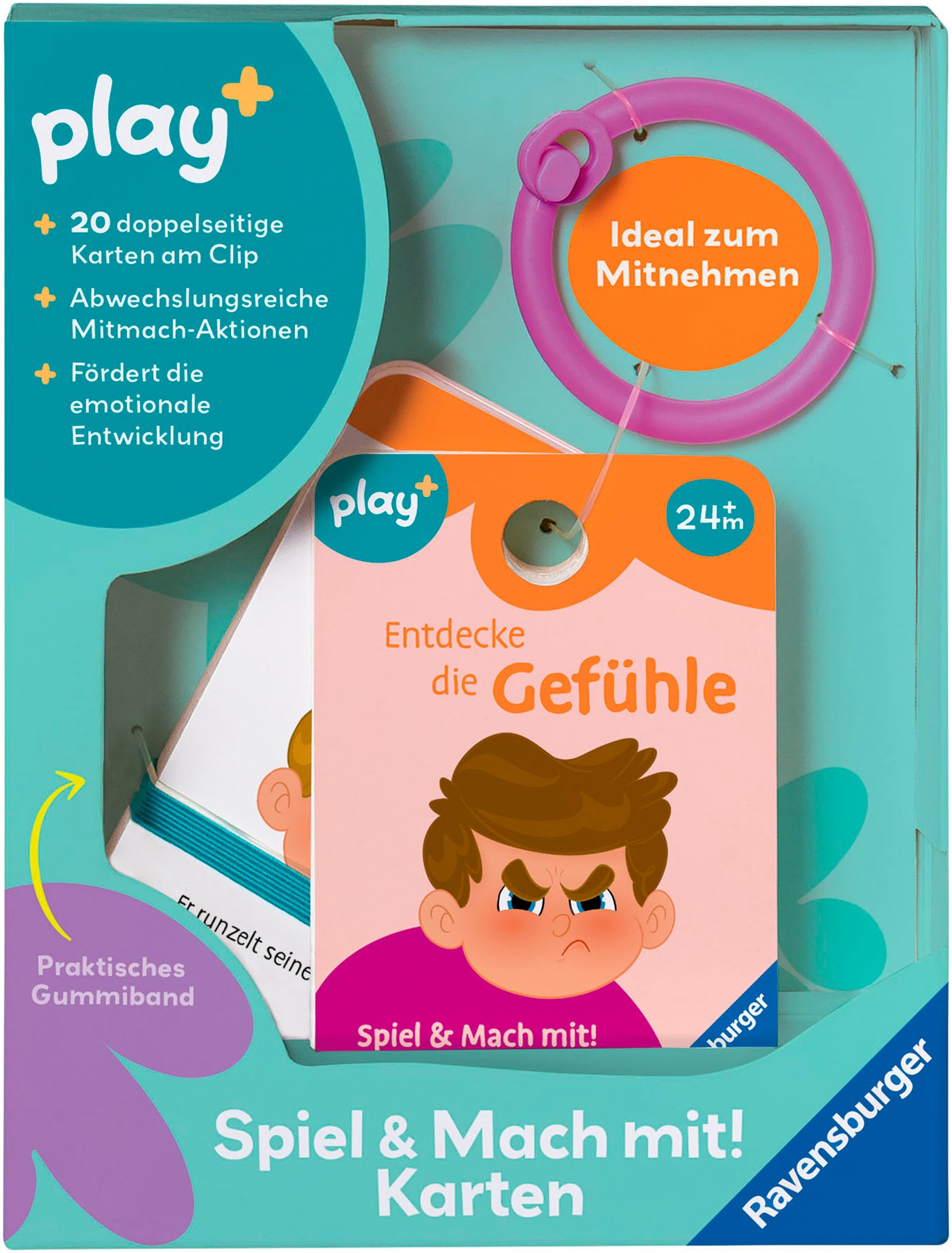 Ravensburger Spiel »Play+ Spiel & Mach mit! Karten: Entdecke die Gefühle«