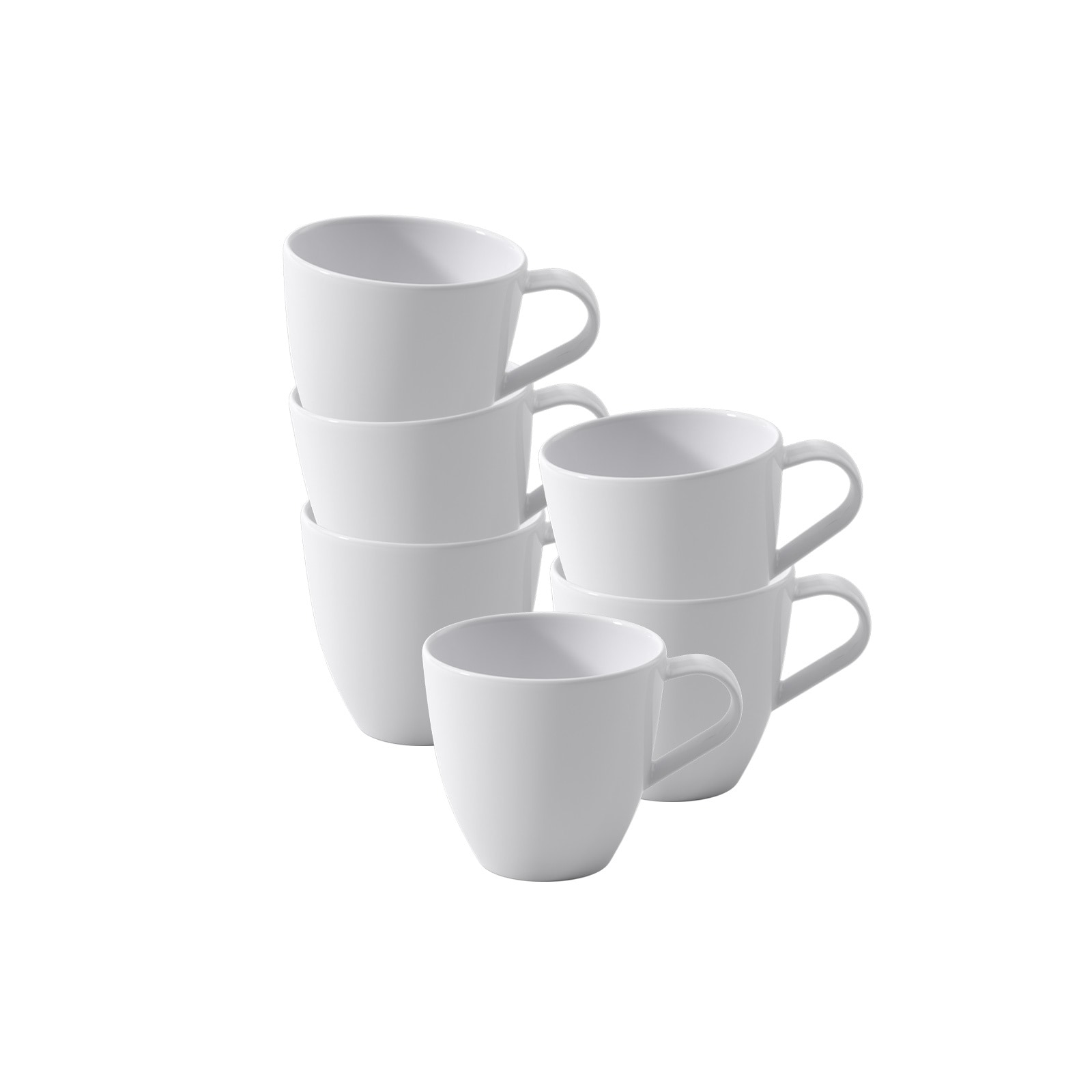 Villeroy & Boch Espressotasse "Espressotassen Pura 50 ml 6er Set weiß" Spülmaschinenfest, Mikrowellensicher
