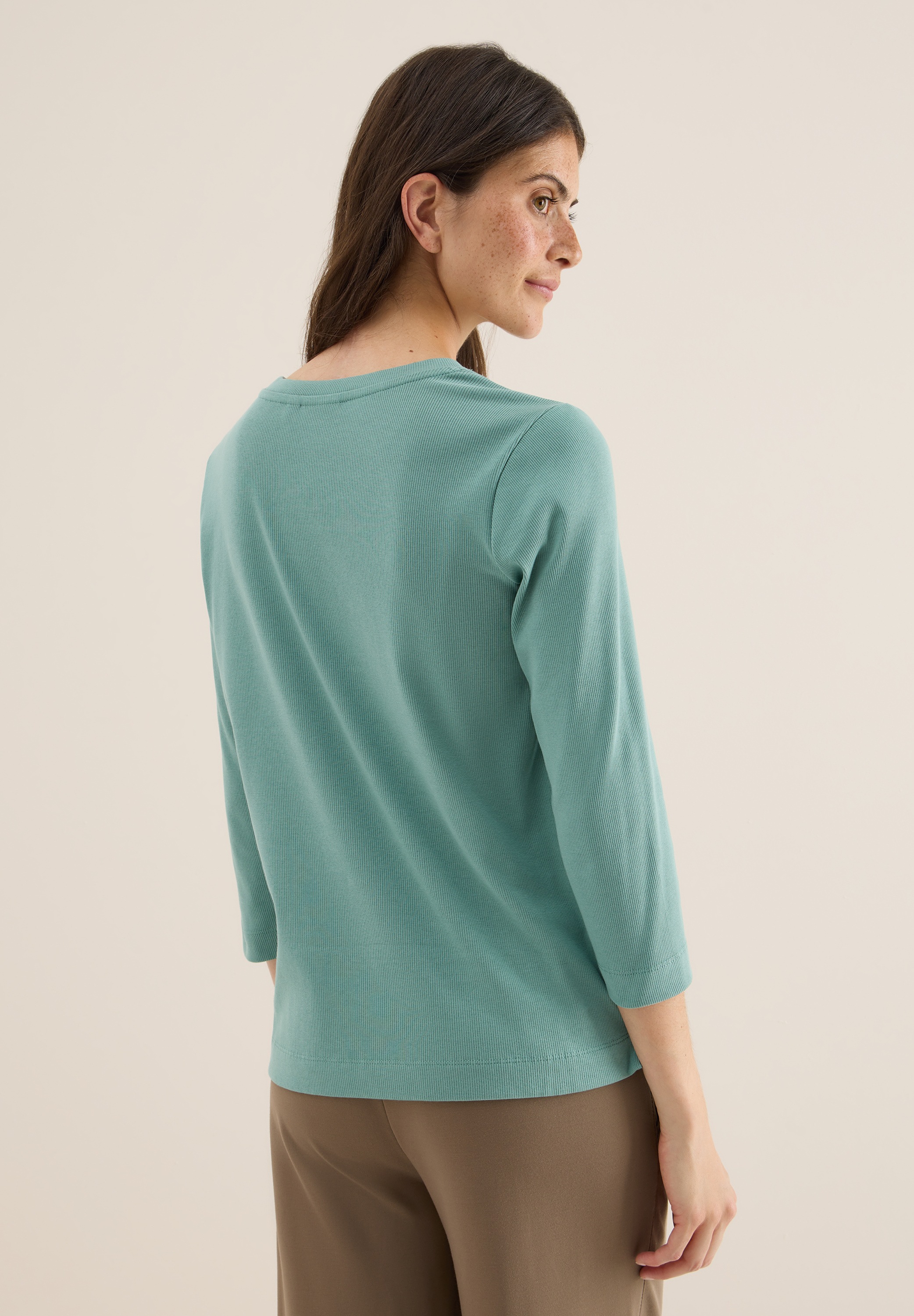 Cecil Rundhalsshirt, aus Baumwolle mit Stretchante