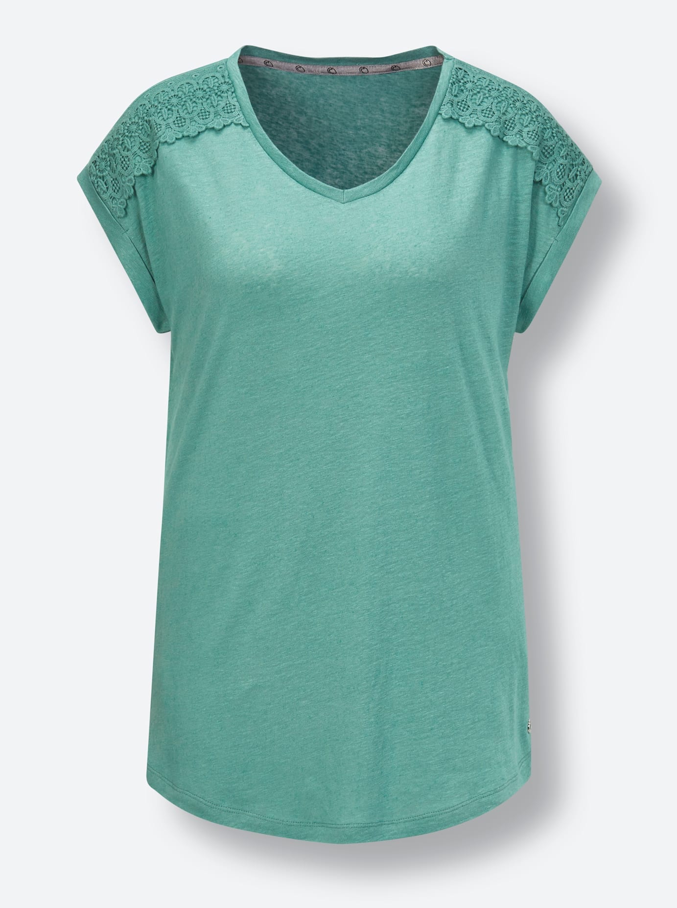 CREATION L PREMIUM V-Shirt »Leinen-Viskose-Shirt«, (1 tlg.)