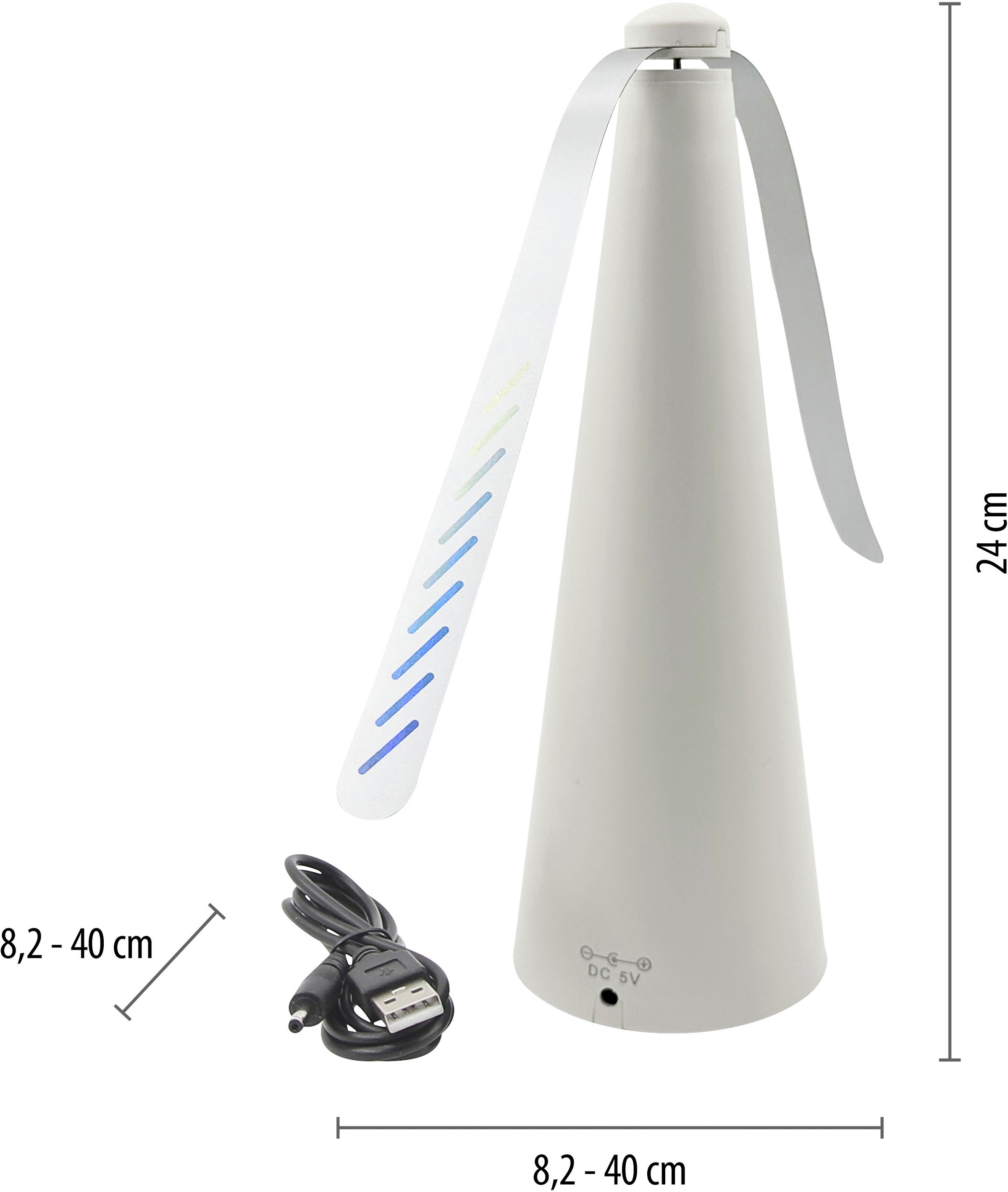 JUST LIGHT Außen-Tischleuchte »Fliegenwedler SWAT« hält lästige Fliegen fern, mit An- / Ausschalter