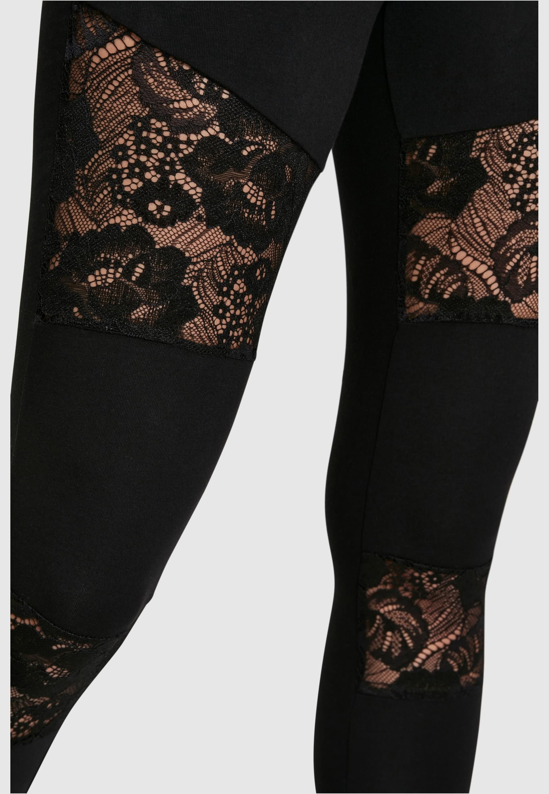 URBAN CLASSICS Leggings »Urban Classics Damen Ladies Laces Inset Leggings«, (1 tlg.)