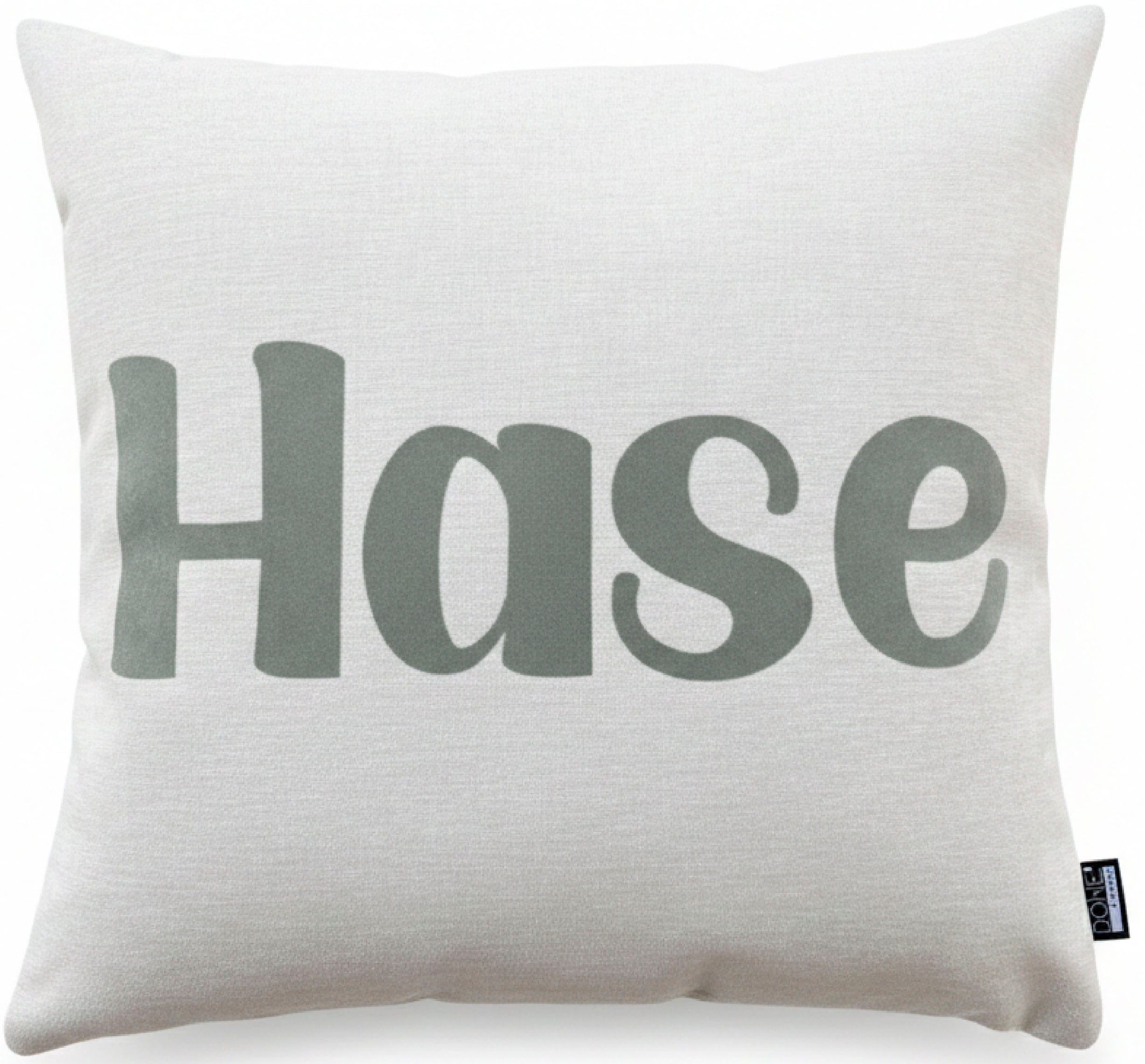 done. Dekokissen "HASE" Weicher Chenille-Stoff Kuschelige Beflockung