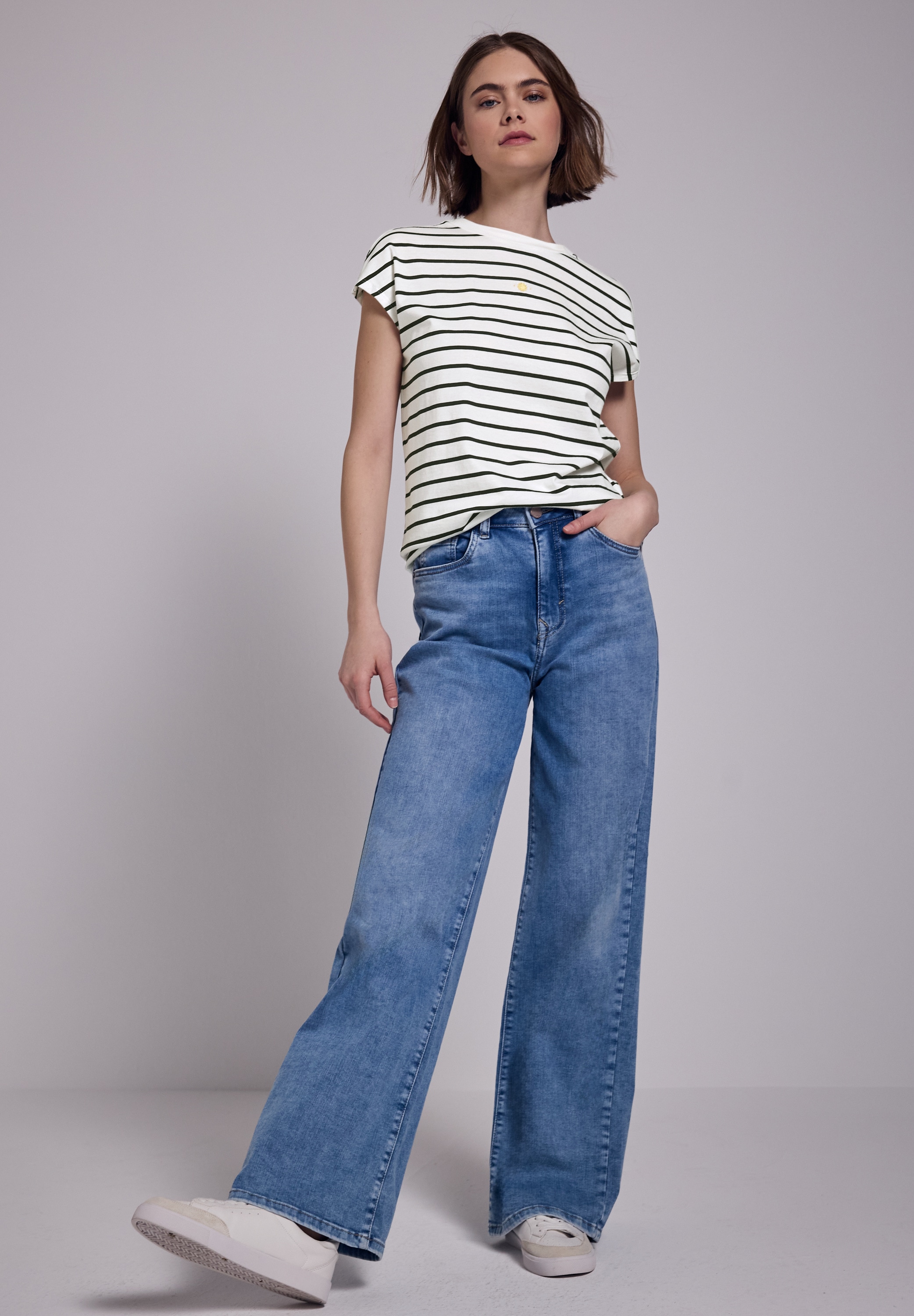 STREET ONE STUDIO T-Shirt, aus reiner Baumwolle