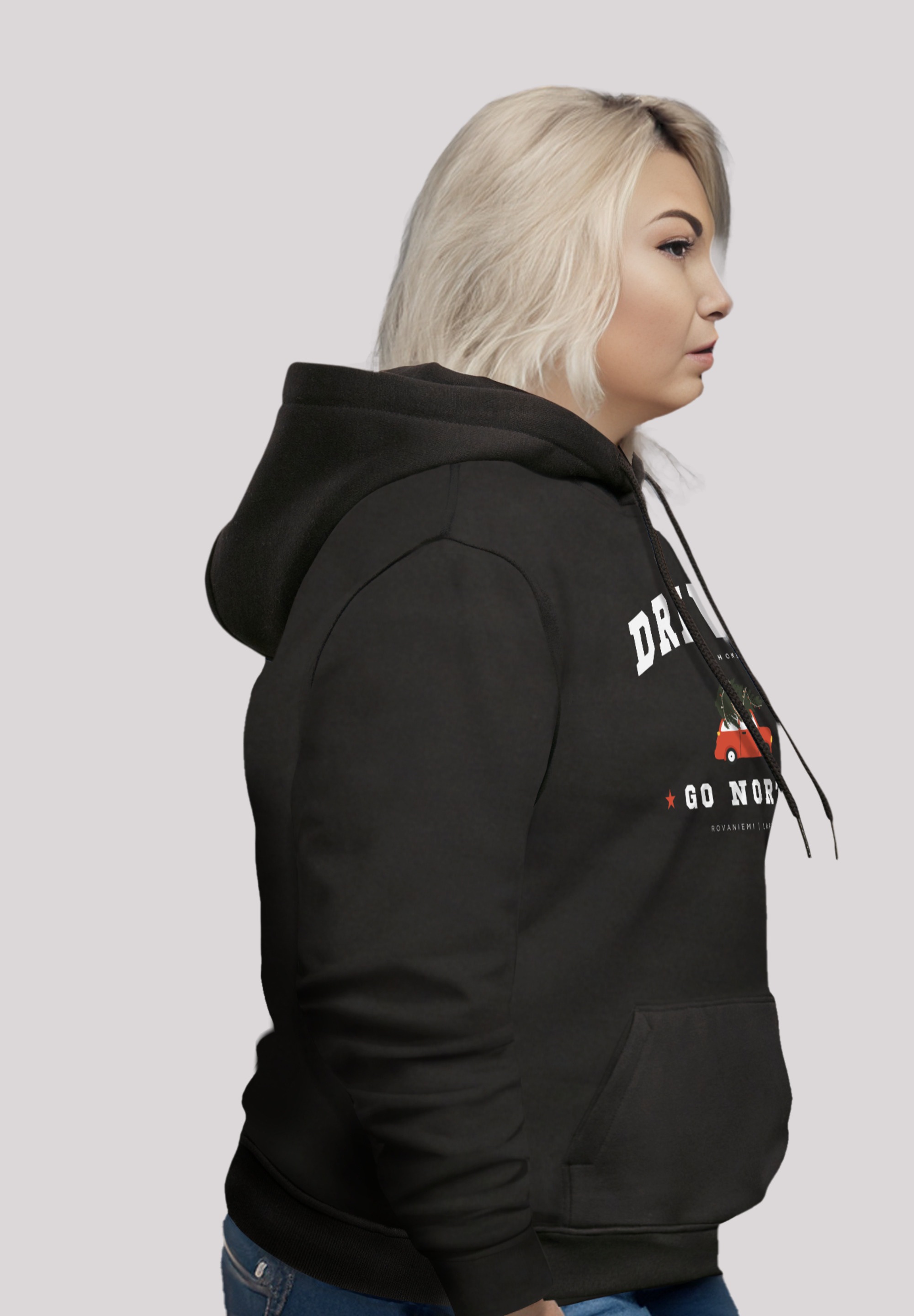 F4NT4STIC Kapuzenpullover »Driving Home Weihnachten PLUSSIZE«, Premium Qualität