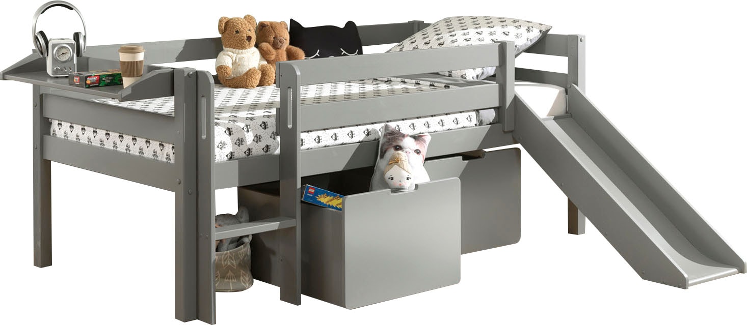 Vipack Spielbett "Pino, Kiefer massiv, mit Rolllattenrost, 2 Rollboxen, Mad günstig online kaufen