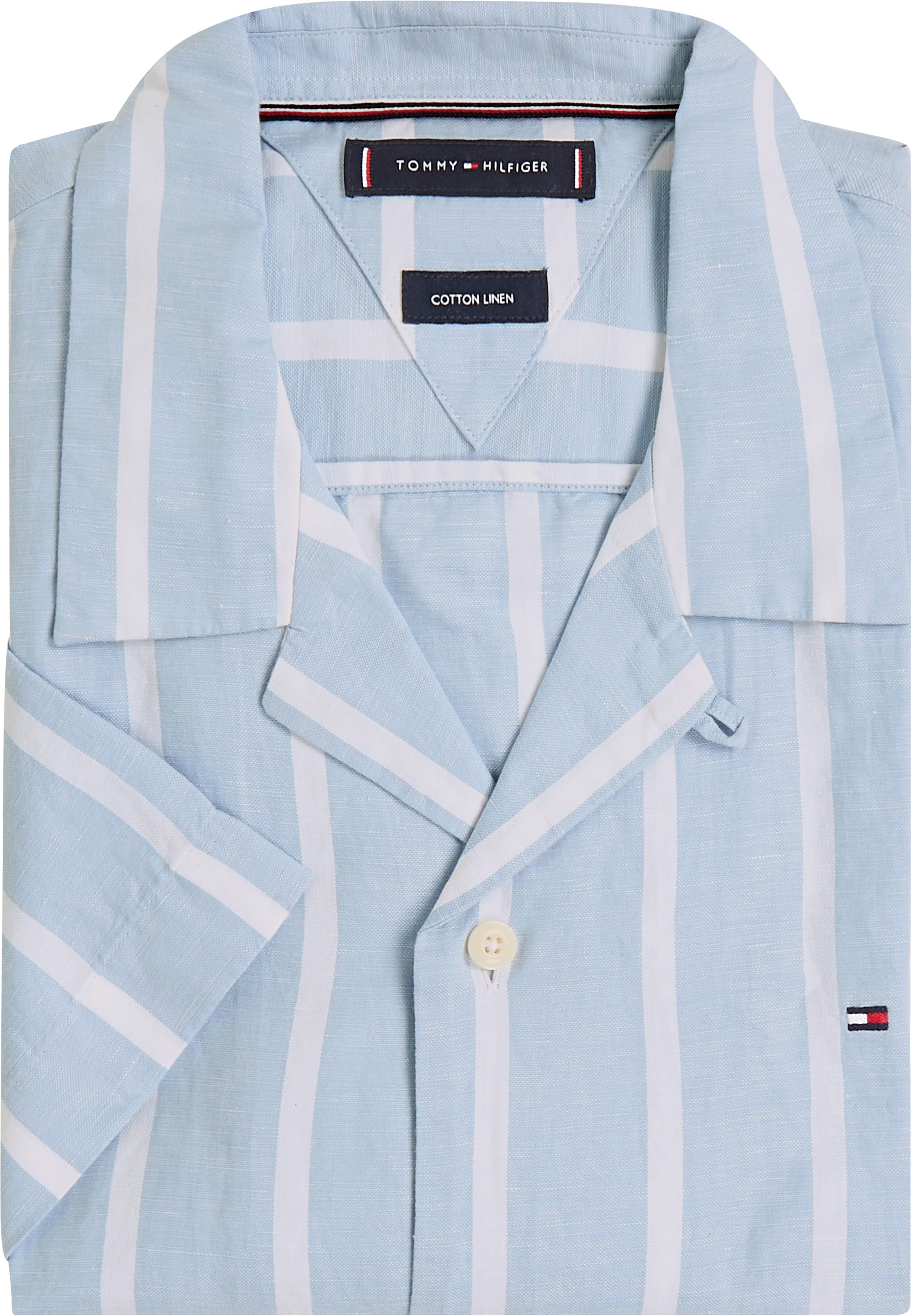 Tommy Hilfiger Kurzarmhemd »LINEN BLEND STRIPED SS RF SHIRT«