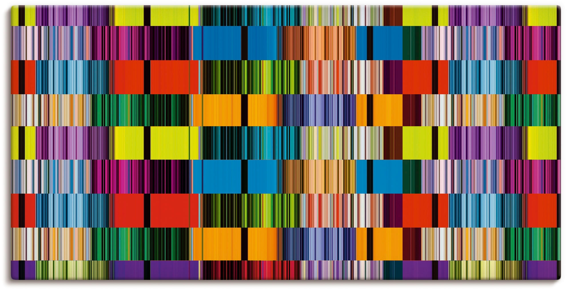 Artland Leinwandbild "Bunte Streifen" Muster 1 Stk. tlg. auf Holzrahmen ges günstig online kaufen