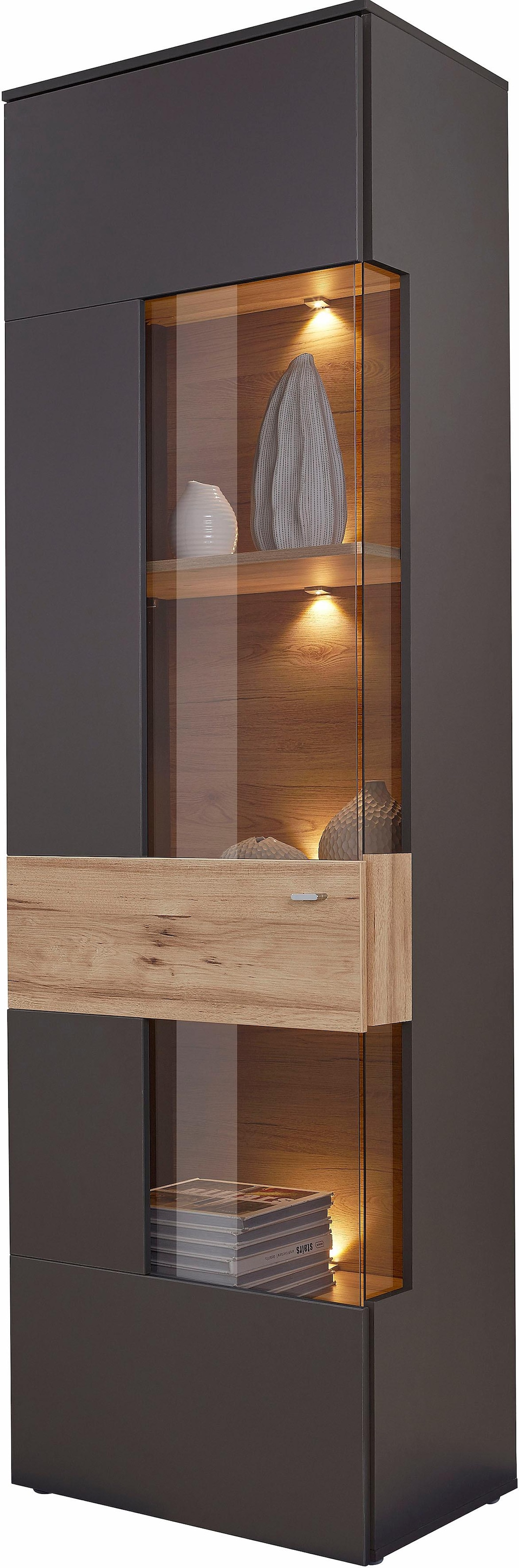 FORTE Vitrine, Höhe 203 cm, inkl. BAUR | Beleuchtung bestellen